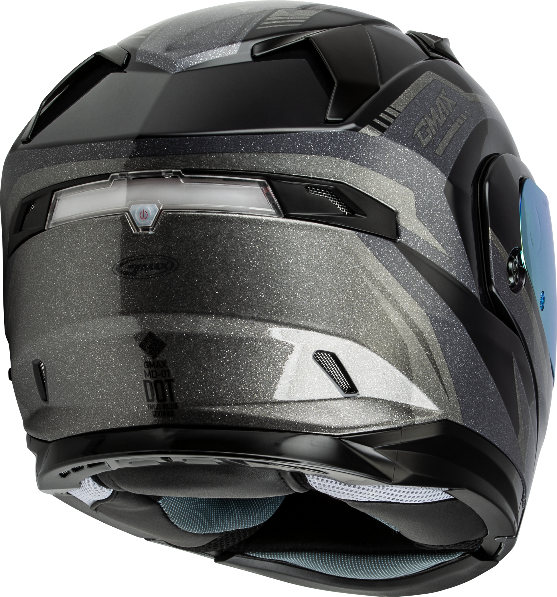 GMAX MD-01 Volta Modular Helmet for Street Riding - Silver/Gold/Grey Metallic, X-Small