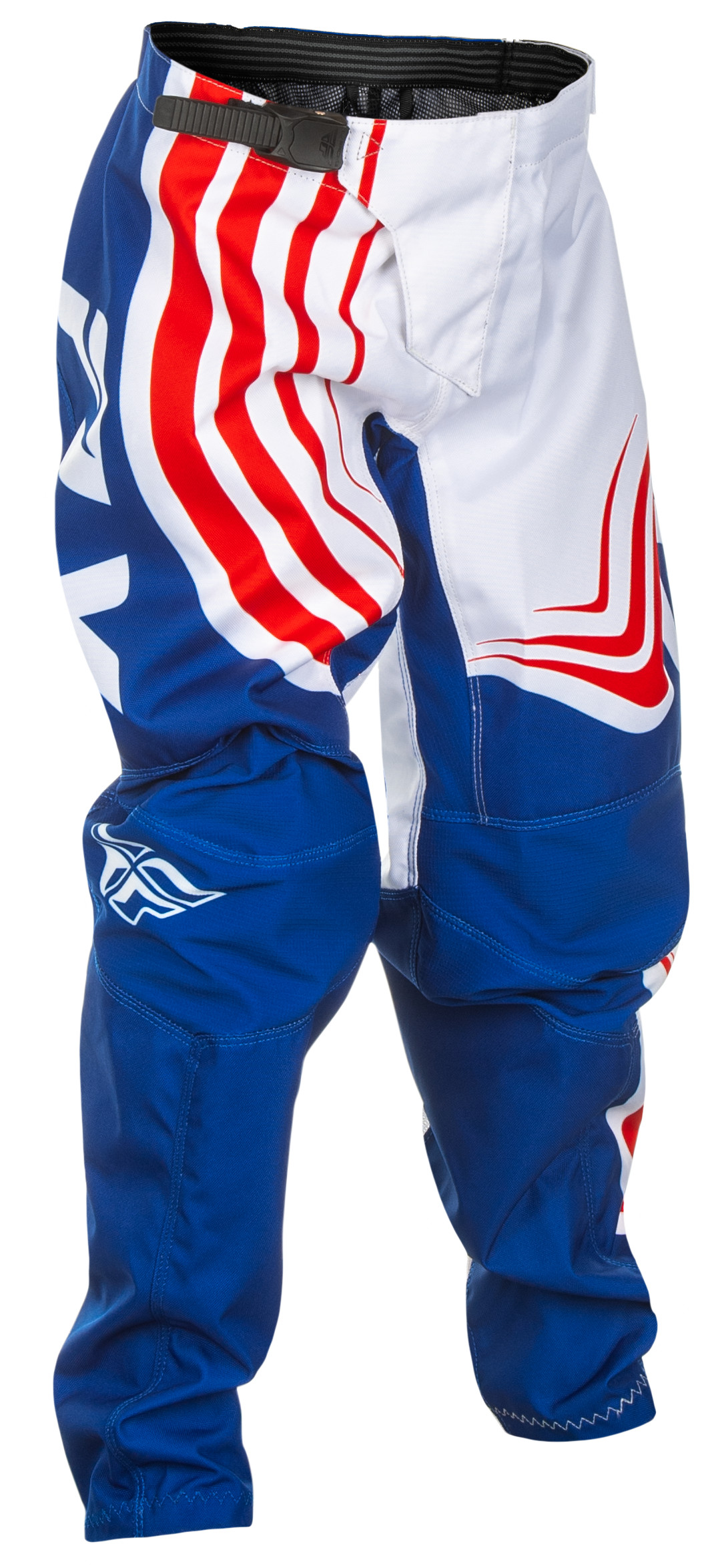Fly Racing Youth F-16 Offroad Pants in Red, White, and Blue – Size US 22
