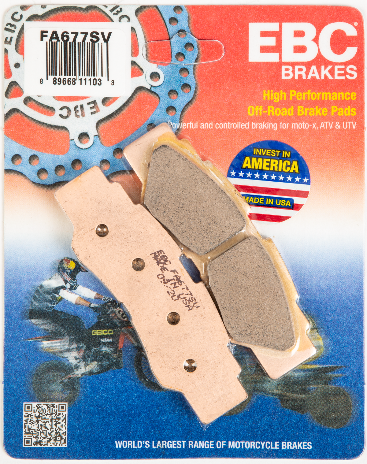 EBC Fa677sv Severe Duty SV Series Brake Pads for Yamaha YXZ 1000 R