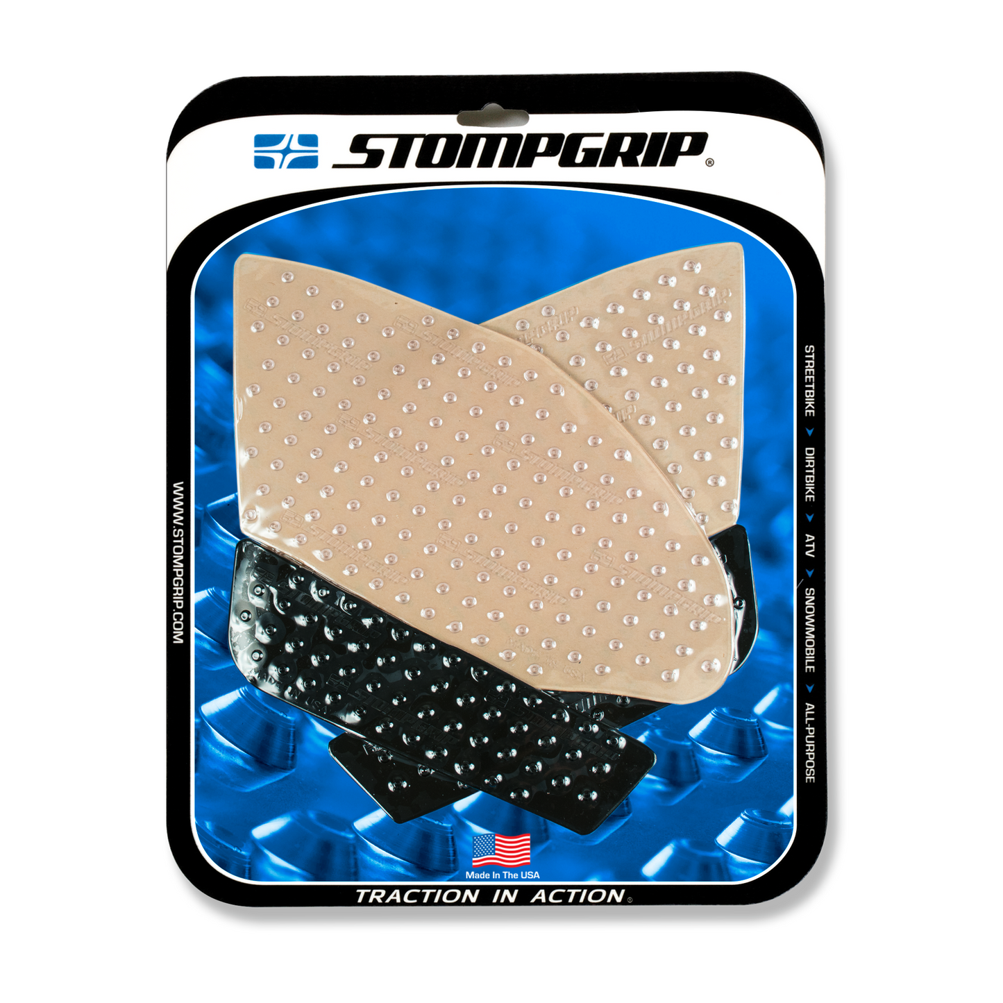 STOMPGRIP Tank Pad Kit Volcano Clear/Black for Suzuki GSX-R1000 and GSX-R1000R