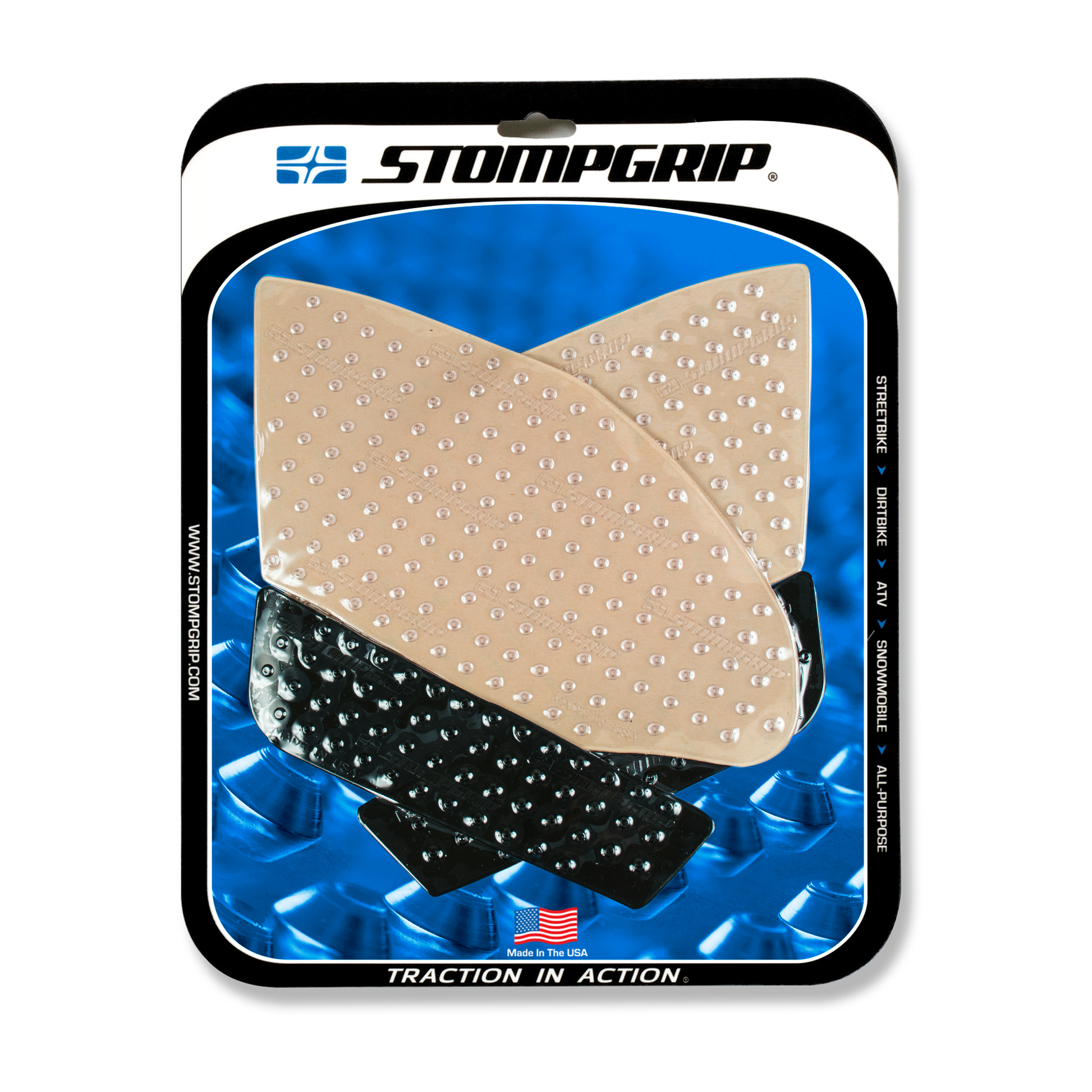 STOMPGRIP Tank Pad Kit Volcano Clear/Black for Suzuki GSX-R1000 and GSX-R1000R