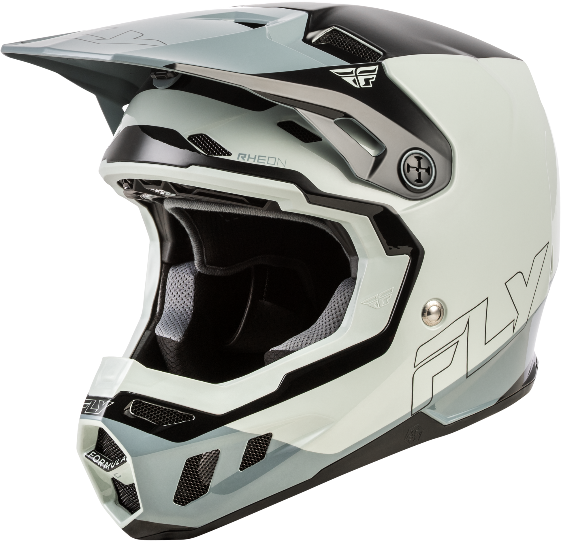 Fly Racing Youth Formula CC Glide Helmet - Offroad Off-Road Helmet for Youth Large in Grey/Light Grey/Black