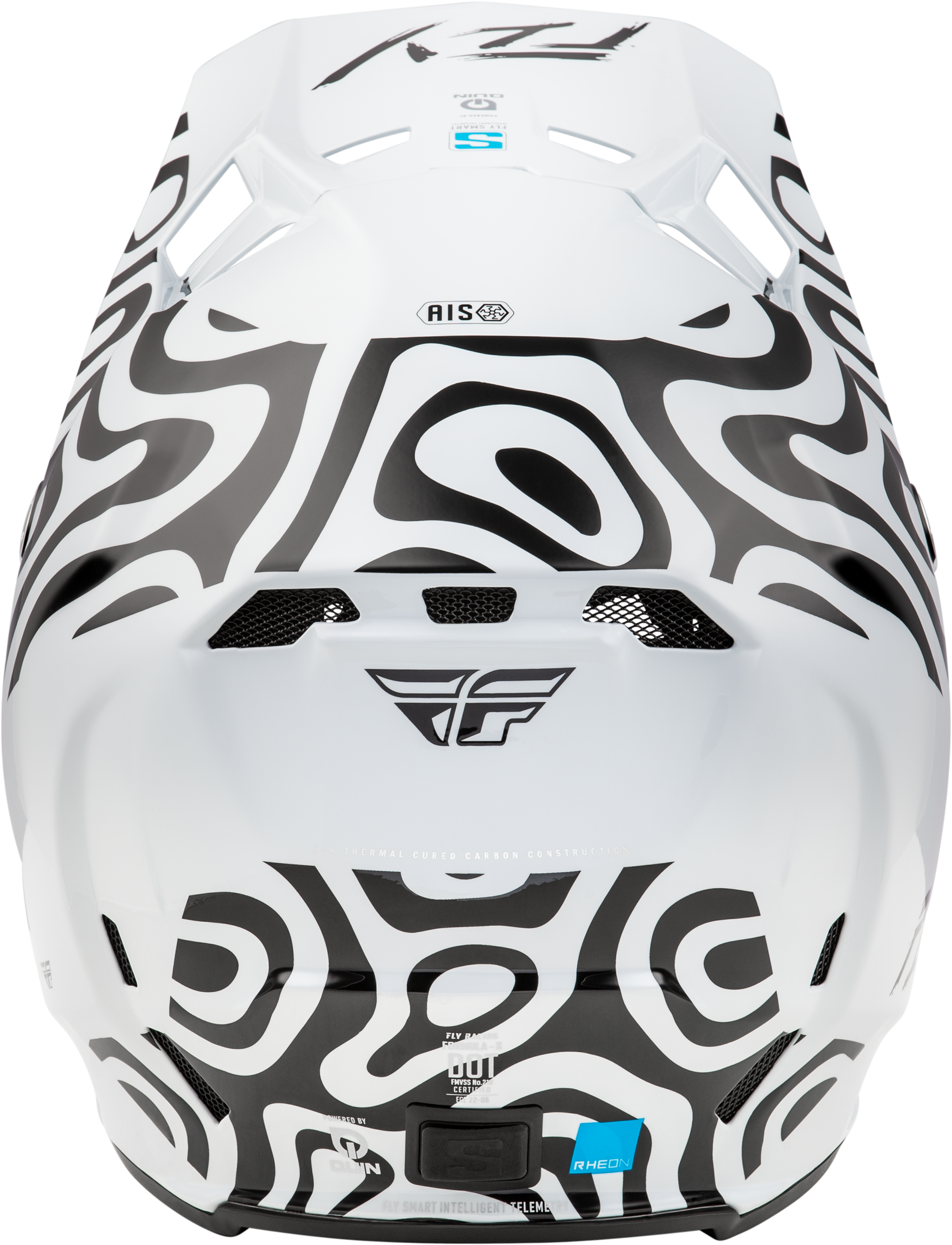 Fly Racing Formula S Carbon Abyss Helmet White/Black Medium – Advanced Offroad Full-Face Helmet with Crash Detection and Bluetooth Connectivity