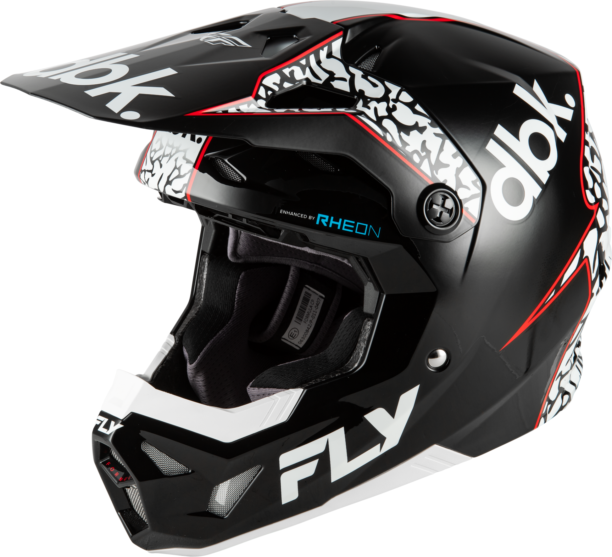 Fly Racing Formula CP Off-Road Helmet - Black/White/Red, X-Large