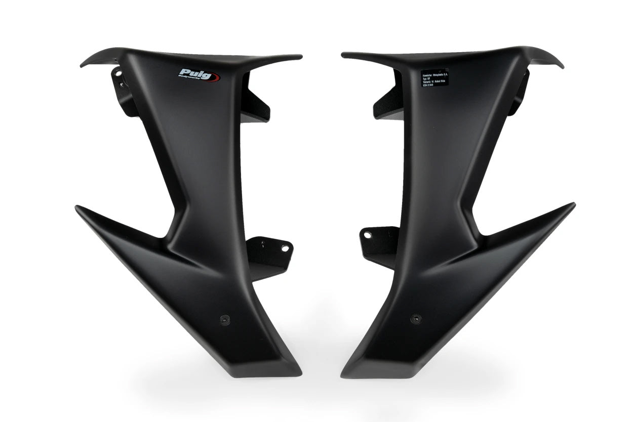 PUIG Downforce Side Spoilers for Street Bikes - Matte Black Part 21783J