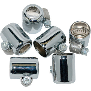 NAMZ Custom Cycle Chrome 3/8 Inch ID Hose Clamps 6 Pack for V-Twin Motorcycles
