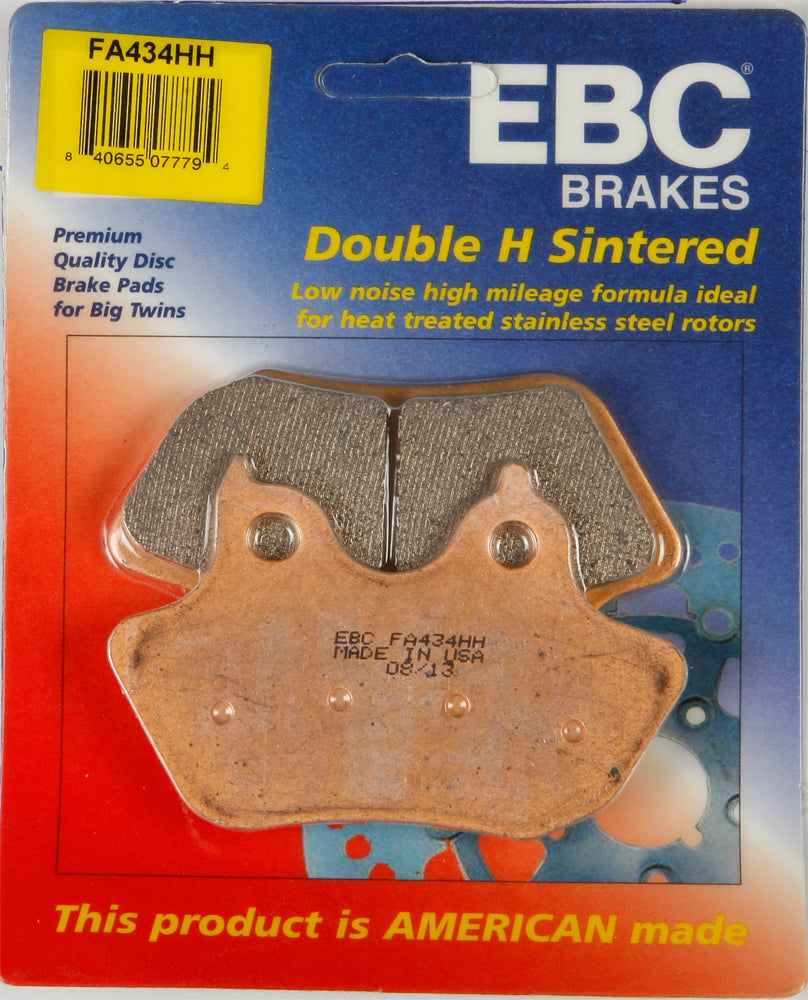 EBC Fa434HH Double H Sintered Brake Pads for Harley Davidson V-Twin Models