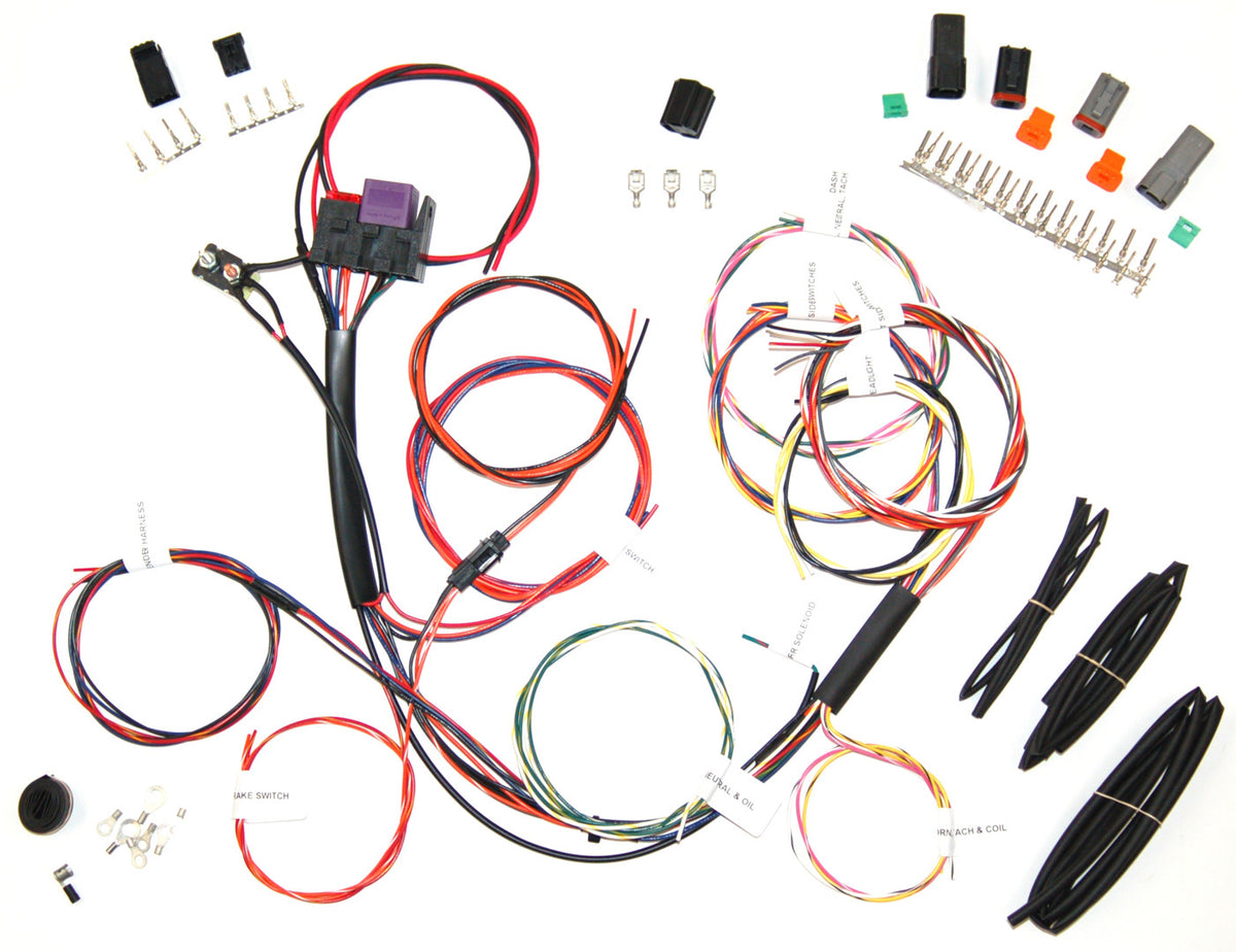 NAMZ Custom Cycle Complete Bike Harness with Starter Relay - V-Twin Electrical Wiring Kit