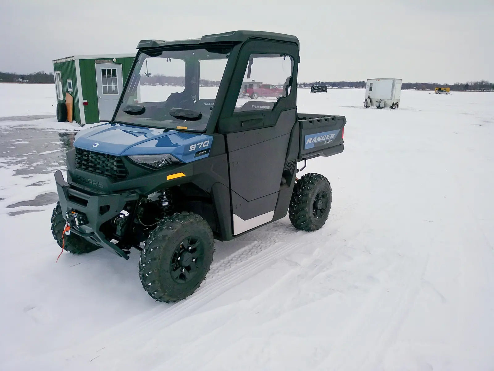 KOLPIN Front Upper Soft Doors Pair for ATV/UTV - Easy Install, Multi-Point Mounting, Automotive-Style Handle