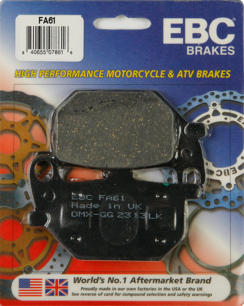 EBC Fa61 Organic Brake Pads for Yamaha XV750, XJ650, XV920 - Street Performance