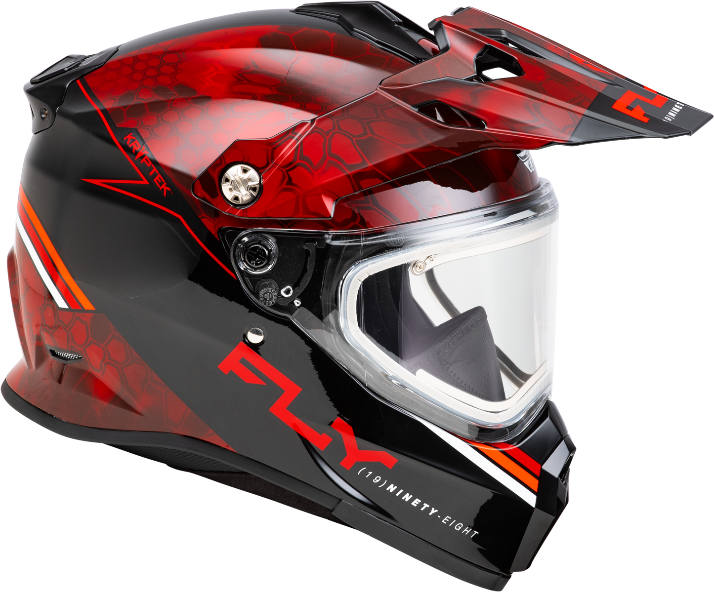 Fly Racing Trekker CW Conceal Helmet with Electric Shield - Red/Black, 2X-Large