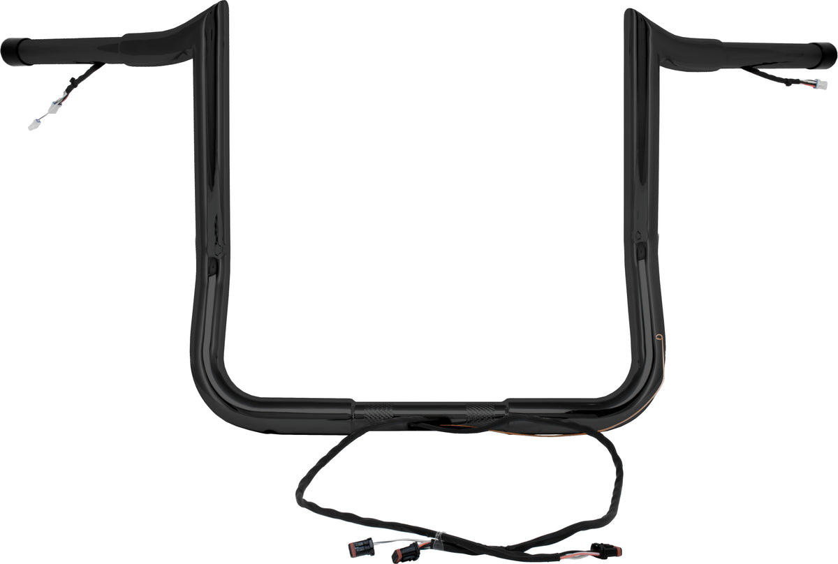 BAGGERNATION 14-Inch Monkey Bagger Handlebar Kit for Harley Davidson with CAN Bus Control - Black