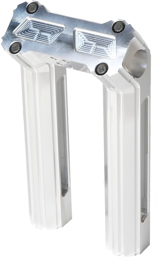 Hofmann Designs HDB-1013R 8-Inch Raw Kickback Handlebars for V-Twin Motorcycles