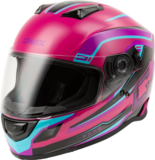 GMAX FF-18 Drift Full-Face Helmet for Street Riding - X-Small Pink/Blue/Black