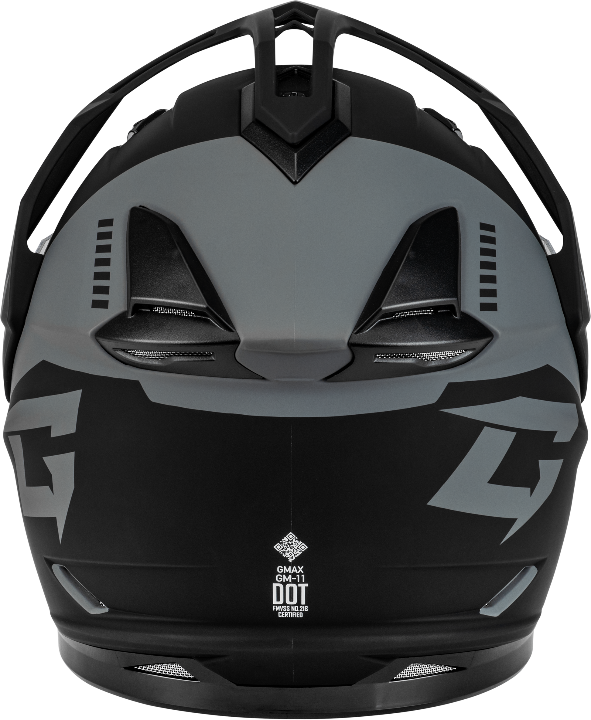 GMAX GM-11 Ronin Dual Sport Helmet Matte Black/Silver - Large