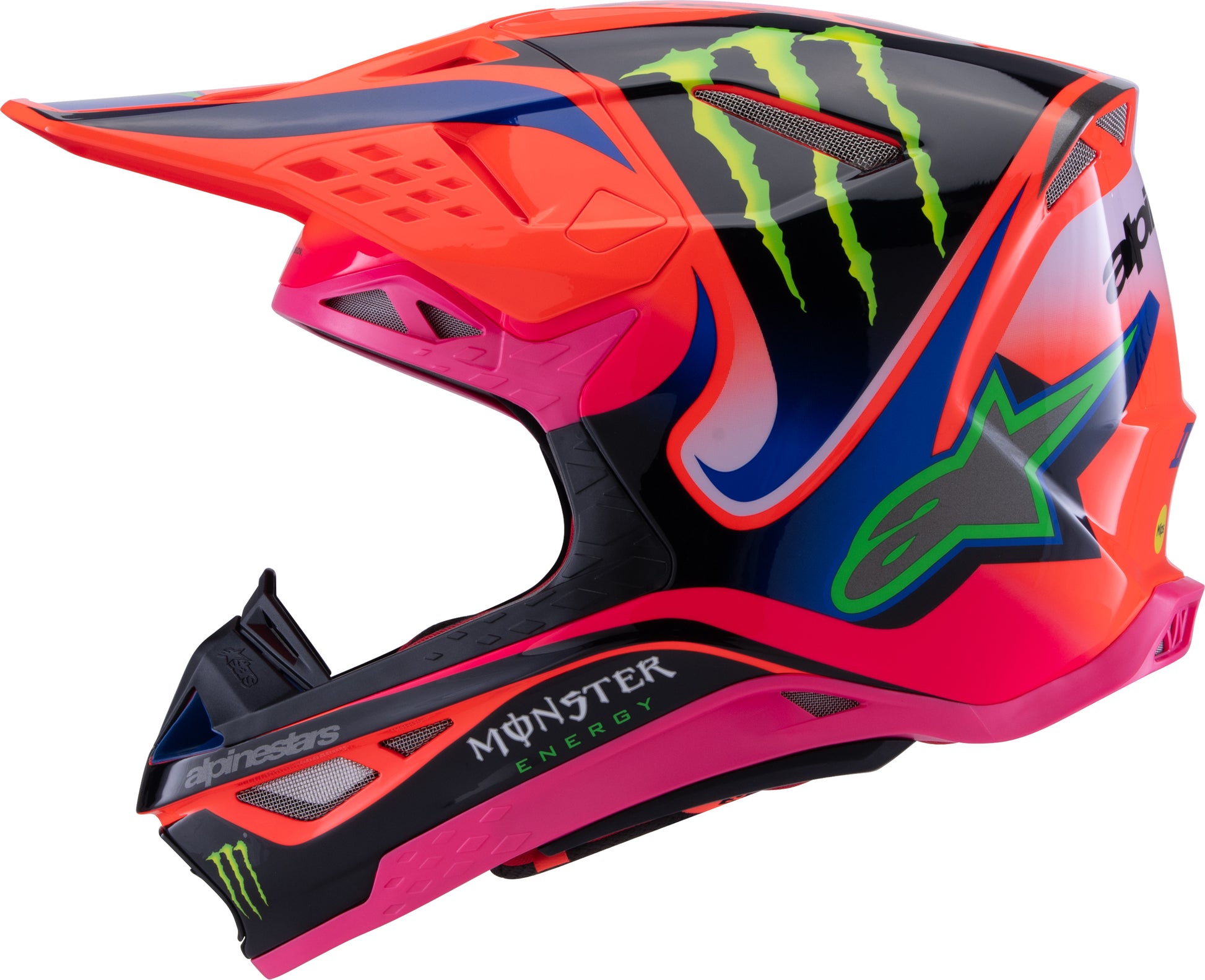 Alpinestars Supertech M10 Off-Road Helmet 2X-Large Orange Fluo/Purple/Pink Fluo