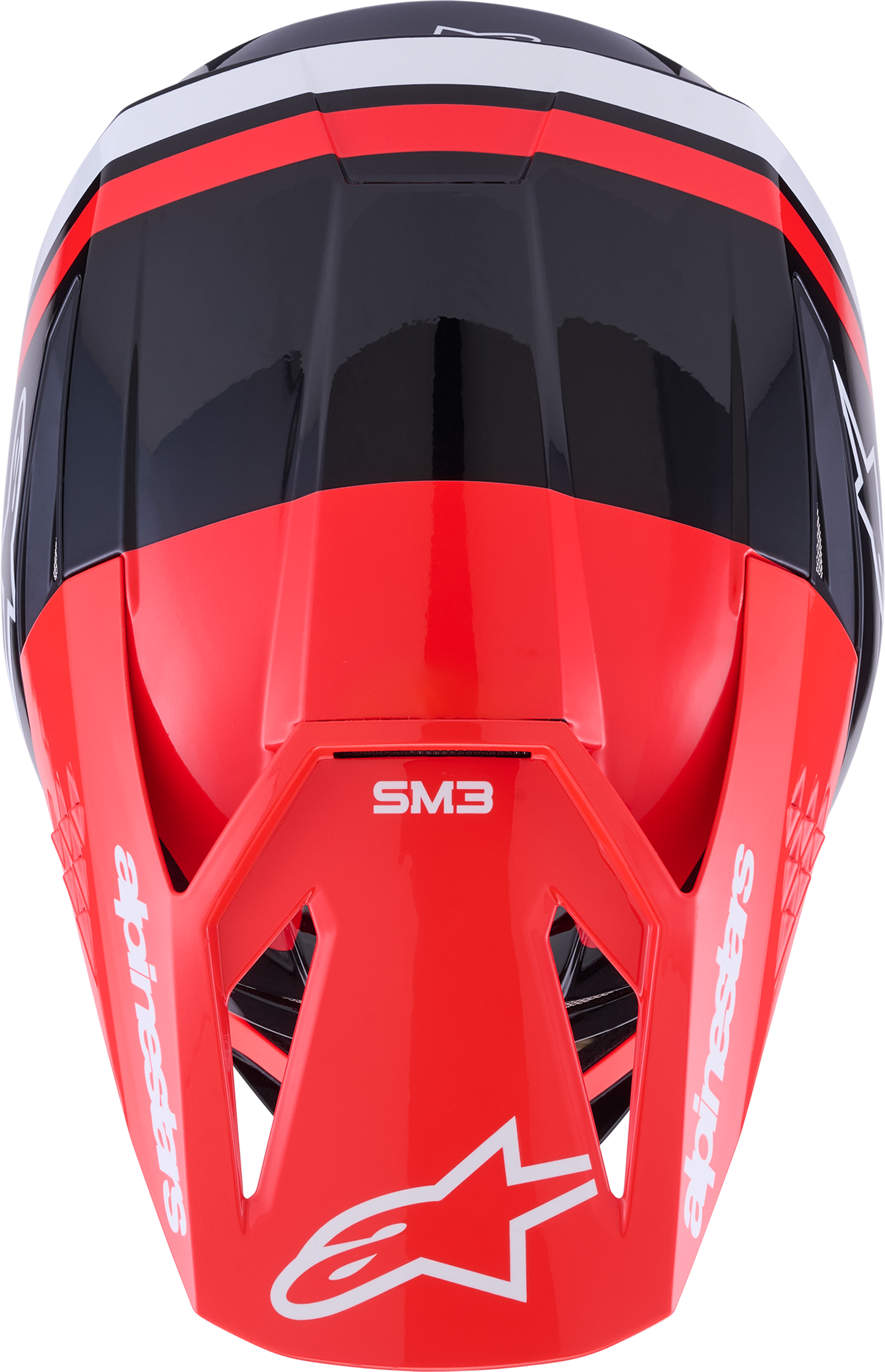 Alpinestars SM3 Radium Off-Road Helmet 2X-Large Black/Red Fluo/White Gloss