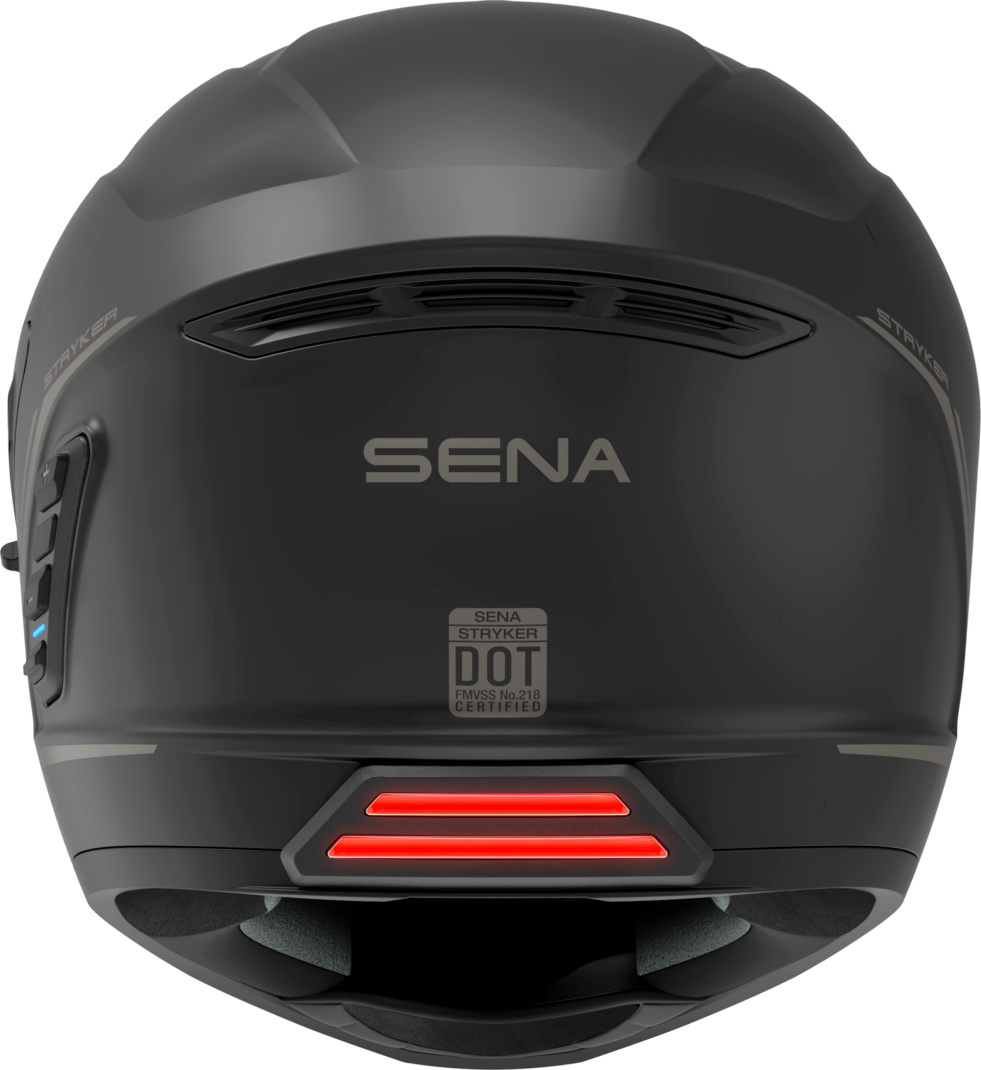 SENA Stryker Full Face Helmet with Mesh & Bluetooth Intercom - Matte Black Medium