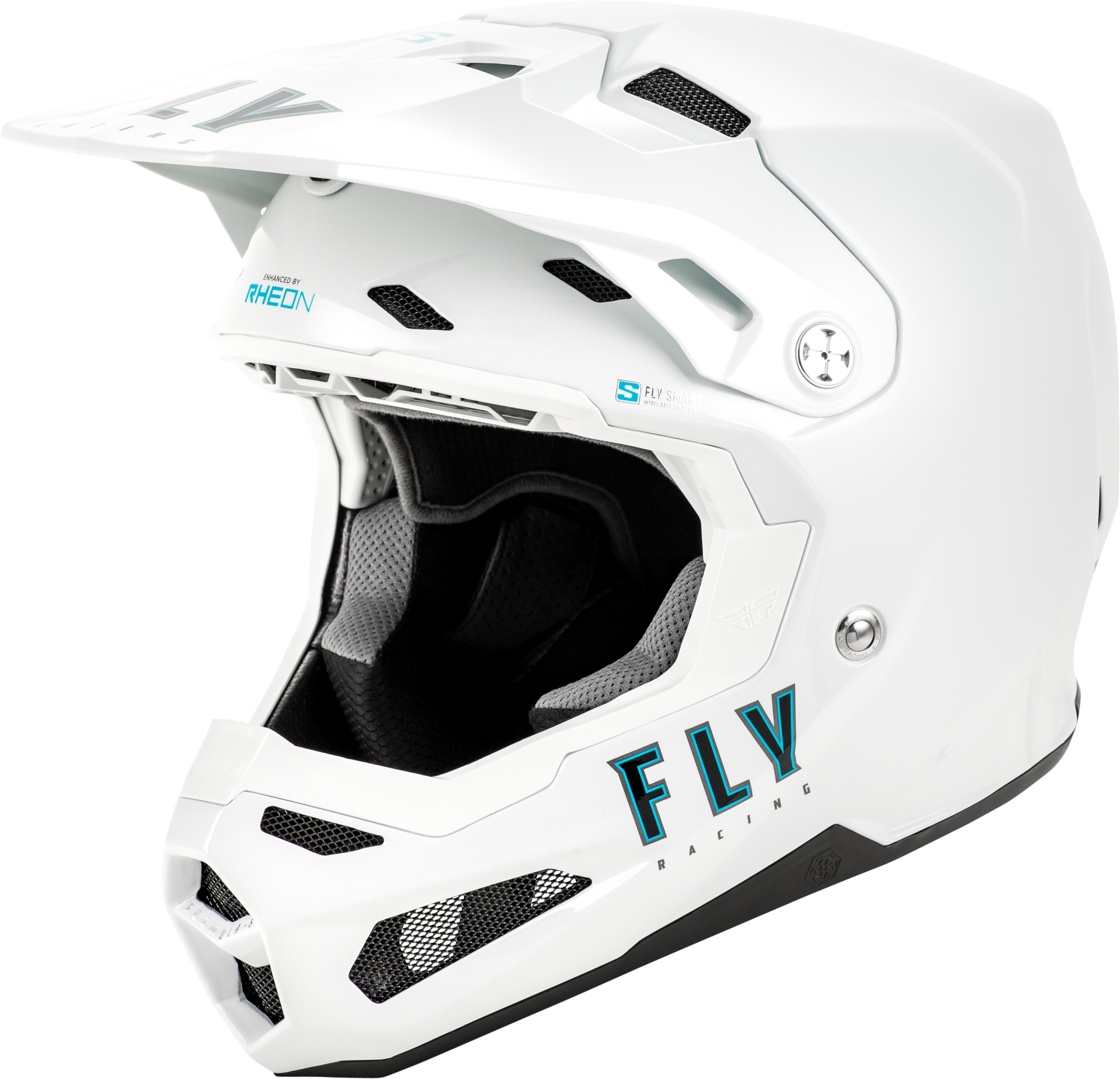 Fly Racing Formula S Carbon Solid Helmet White X-Small – Offroad Full-Face Helmet with Crash Detection and Bluetooth Connectivity