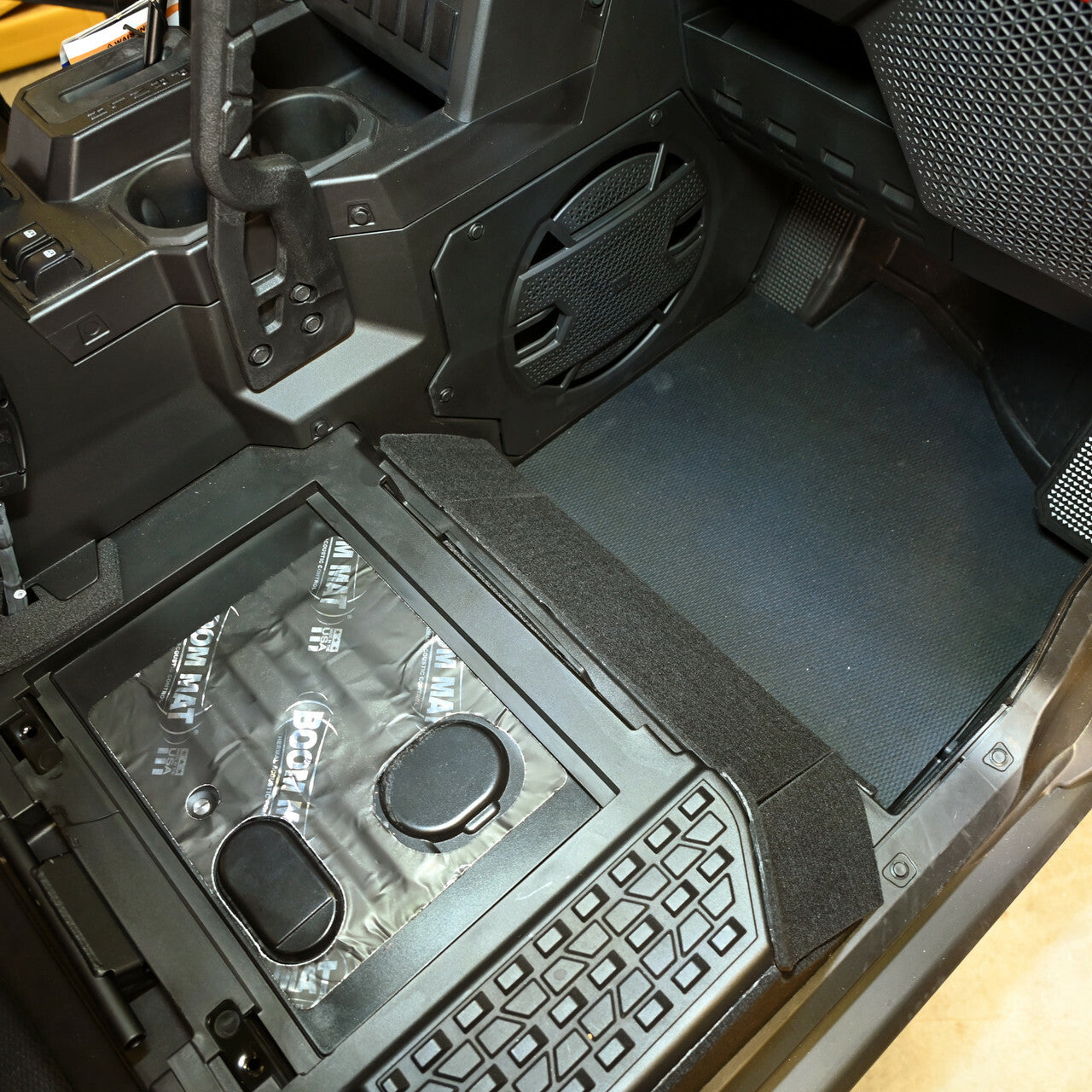 DEI Heavy-Duty Sound Deadening Floor Mat Set for ATV/UTV – 2 Piece Polished Design