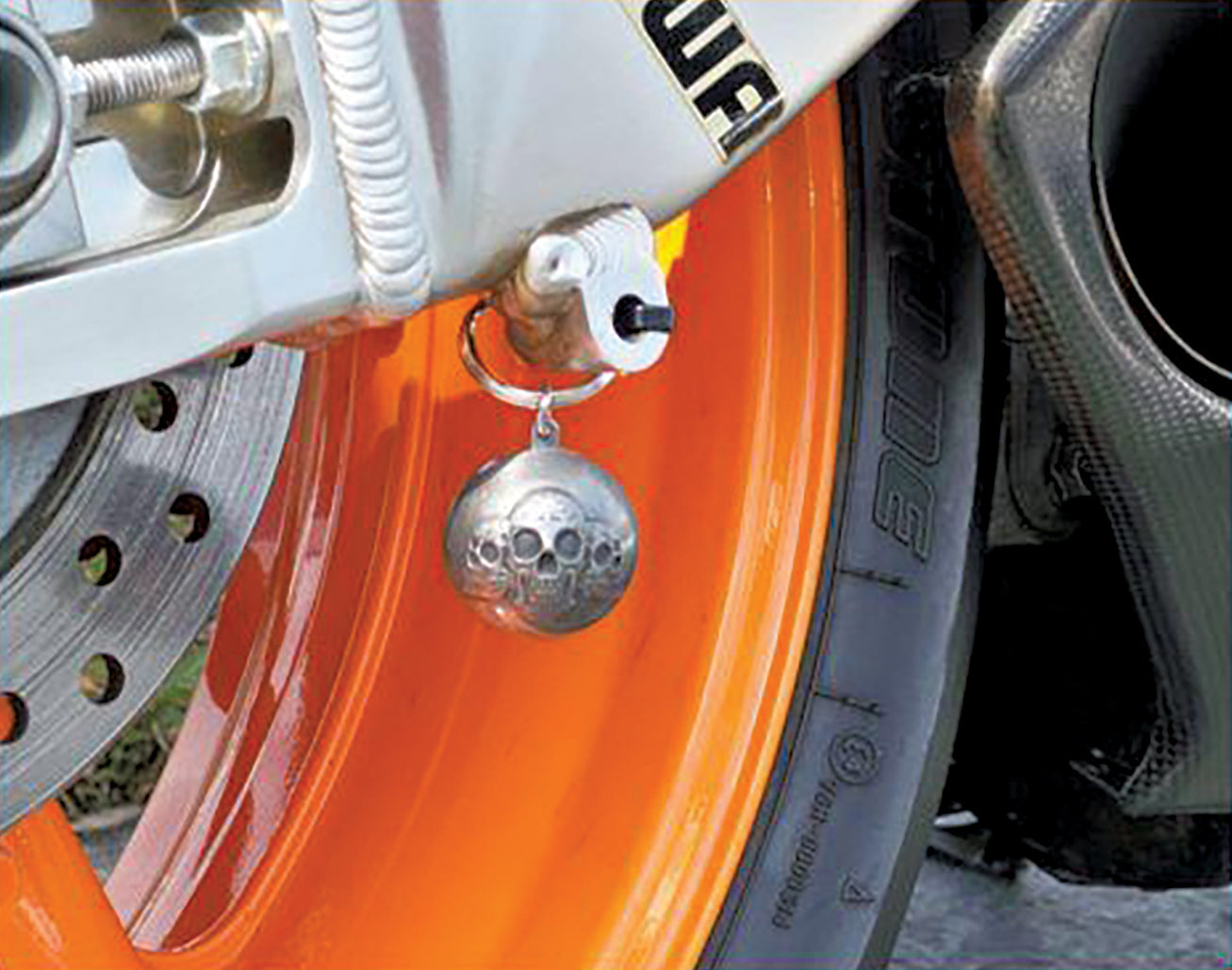 Ryder Clips TSK-RB Ryder Ball Three Skulls V-Twin Motorcycle Accessory