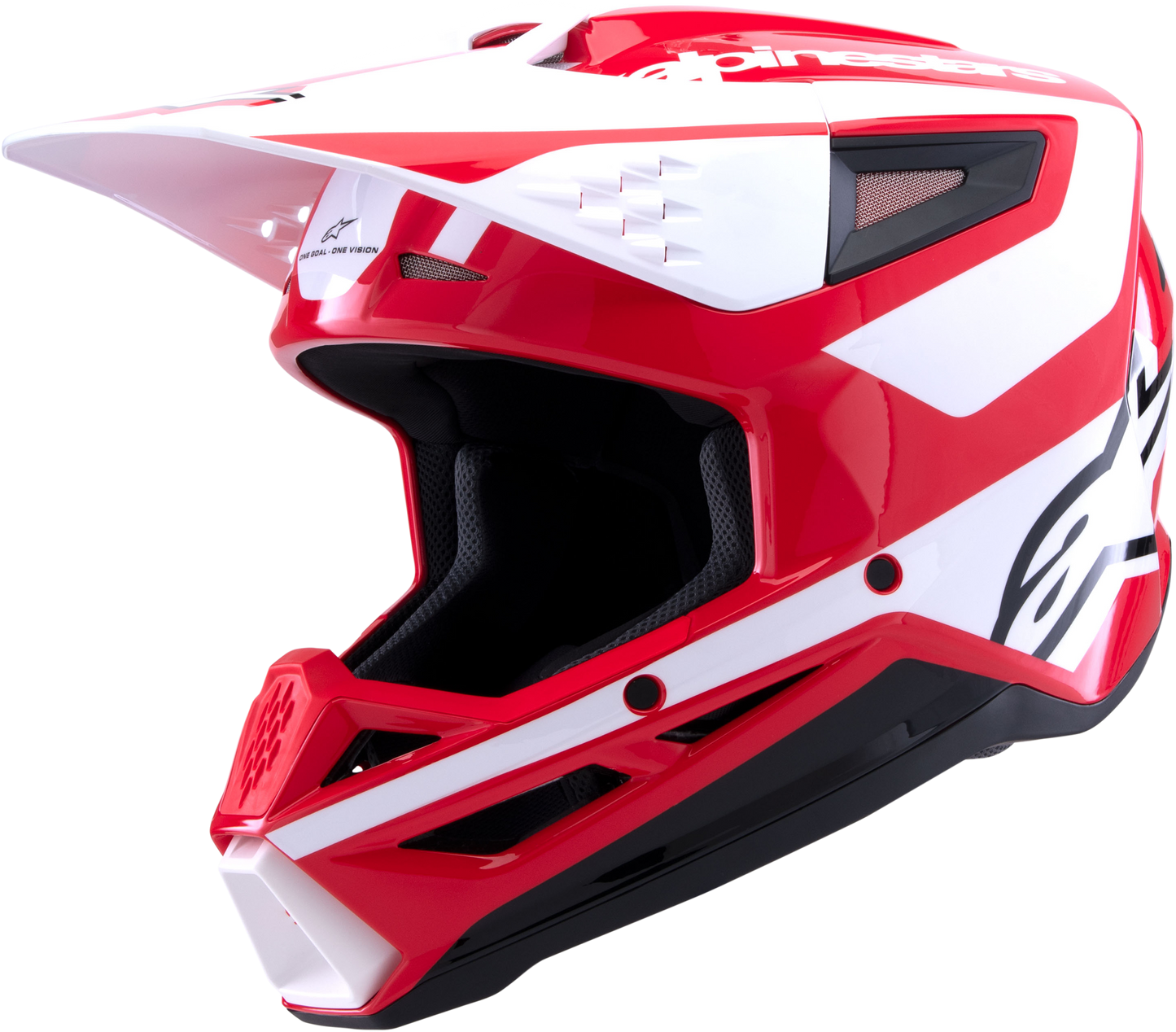 Alpinestars SM3 Heat Off-Road Helmet – Medium, Red/White/Black Glossy