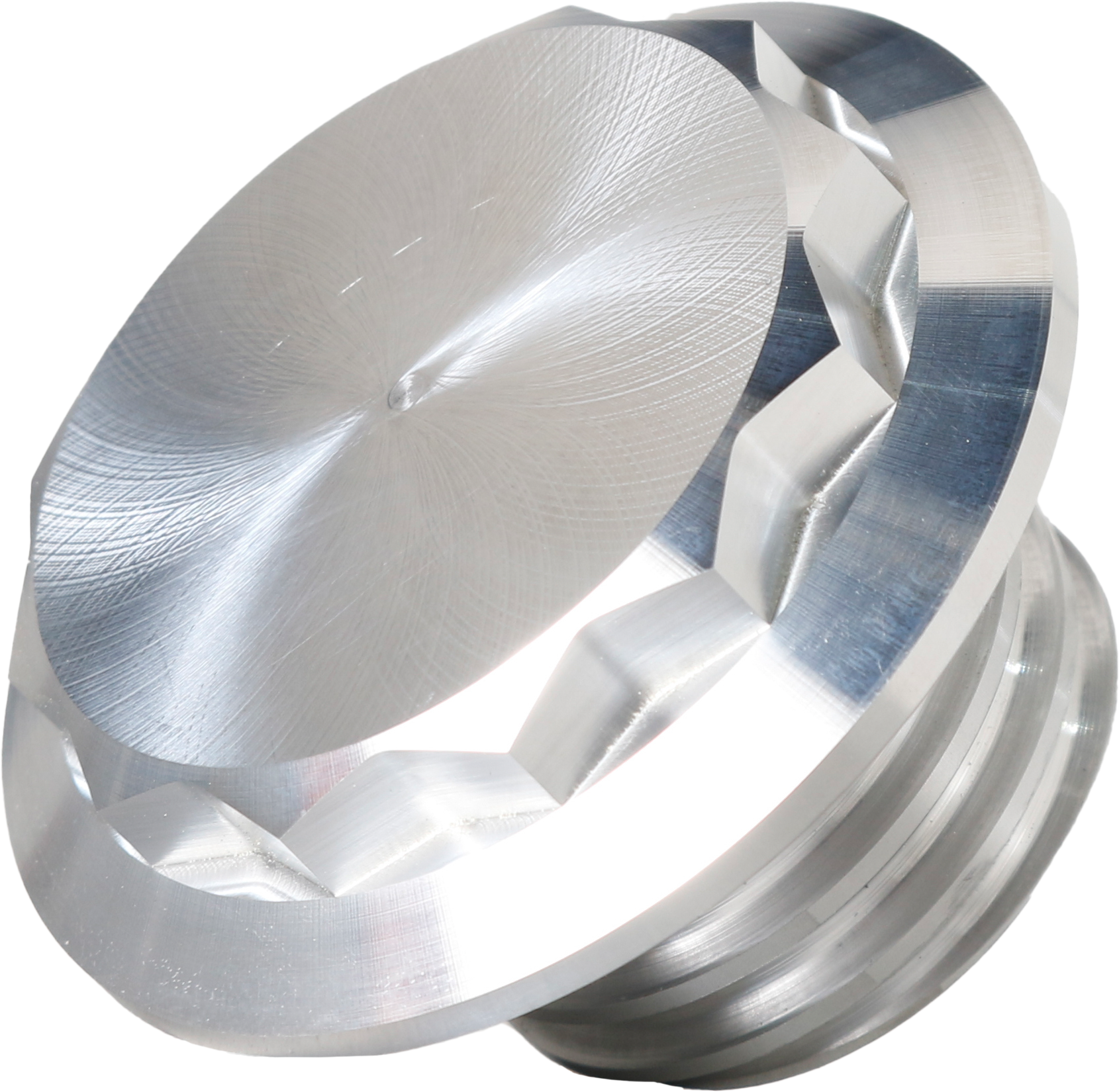 Hoffmann Designs HDB-1001R Billet 12-Point Vented Raw Fuel Cap for V-Twin Motorcycles