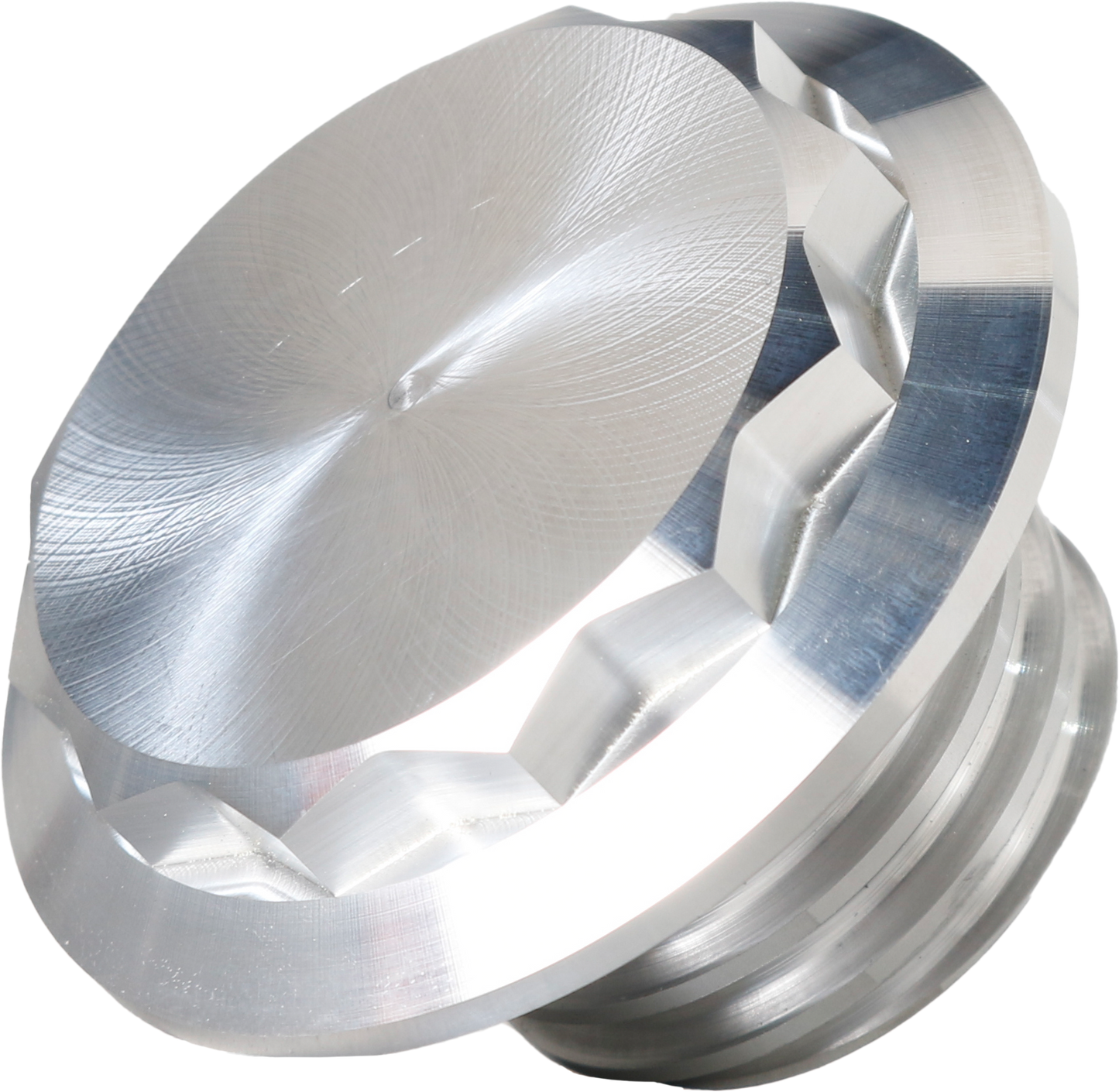 Hofmann Designs HDB-1002R Billet 12 Point Non-Vented Raw Fuel Cap for V-Twin Motorcycles