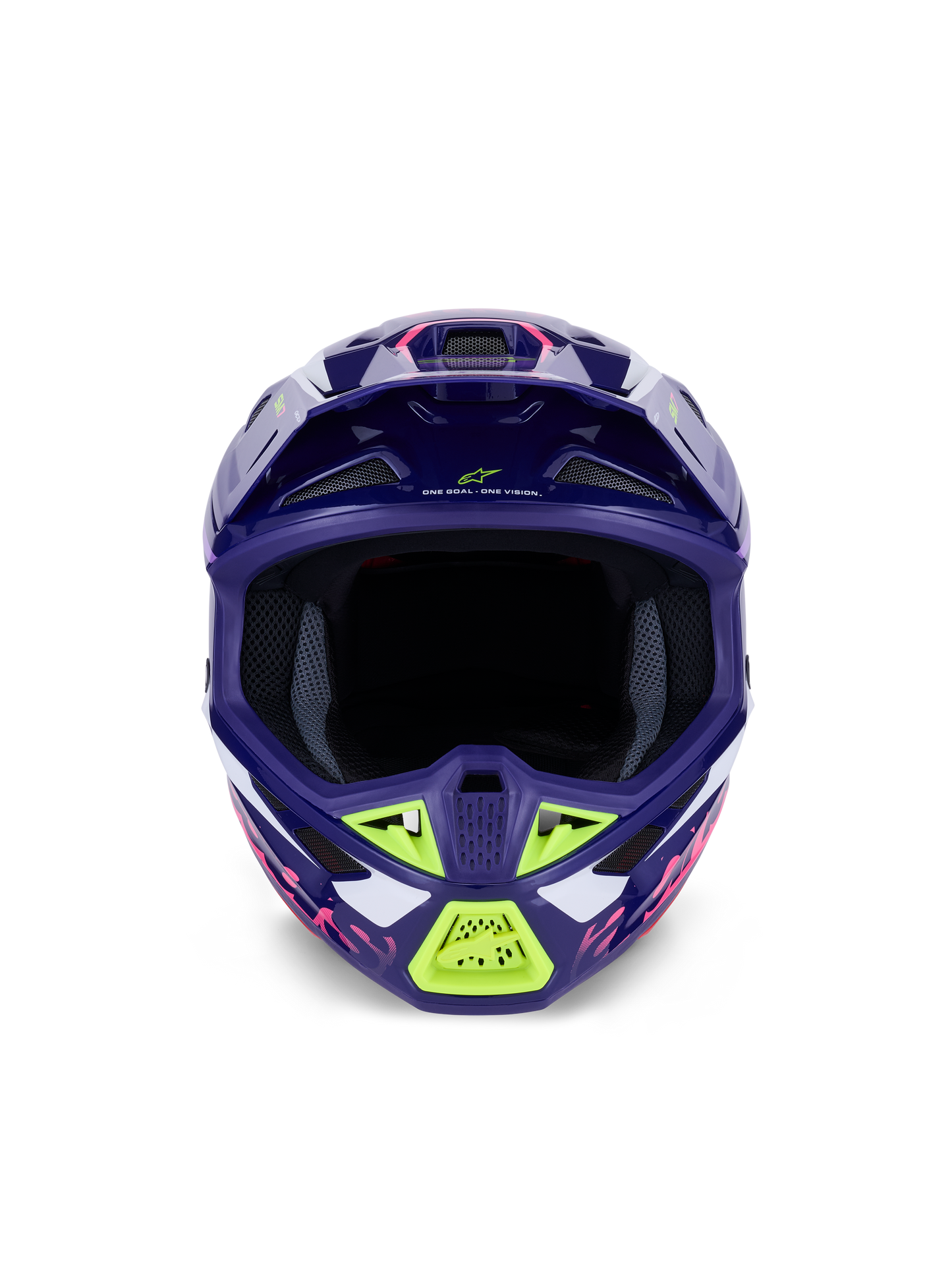 Alpinestars SM7 Deed Helmet in Purple/Pink Gloss for Off-Road Racing, Small