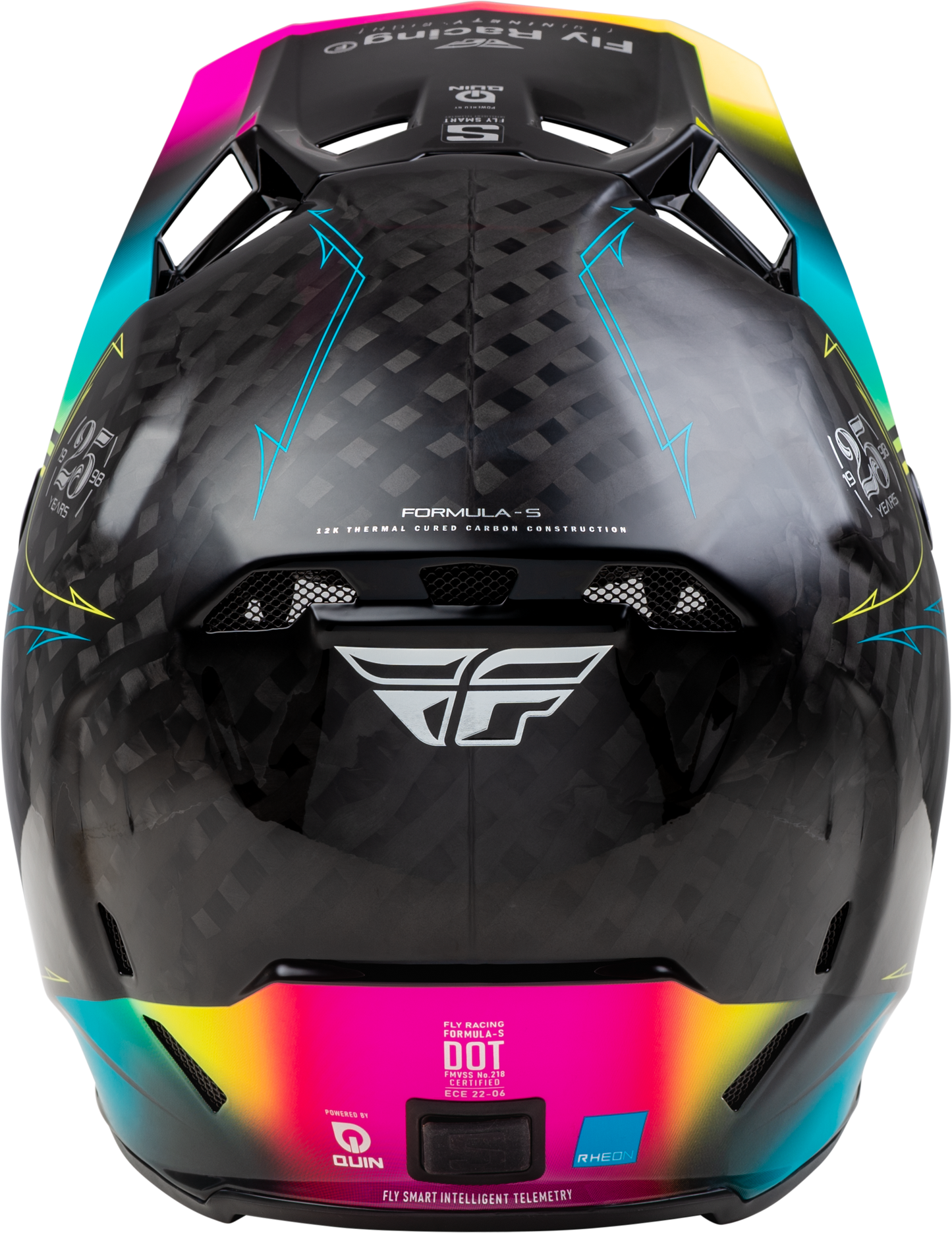 Fly Racing Formula S Carbon Legacy Helmet 2X-Large Offroad Full-Face Black Electric Blue Fuchsia