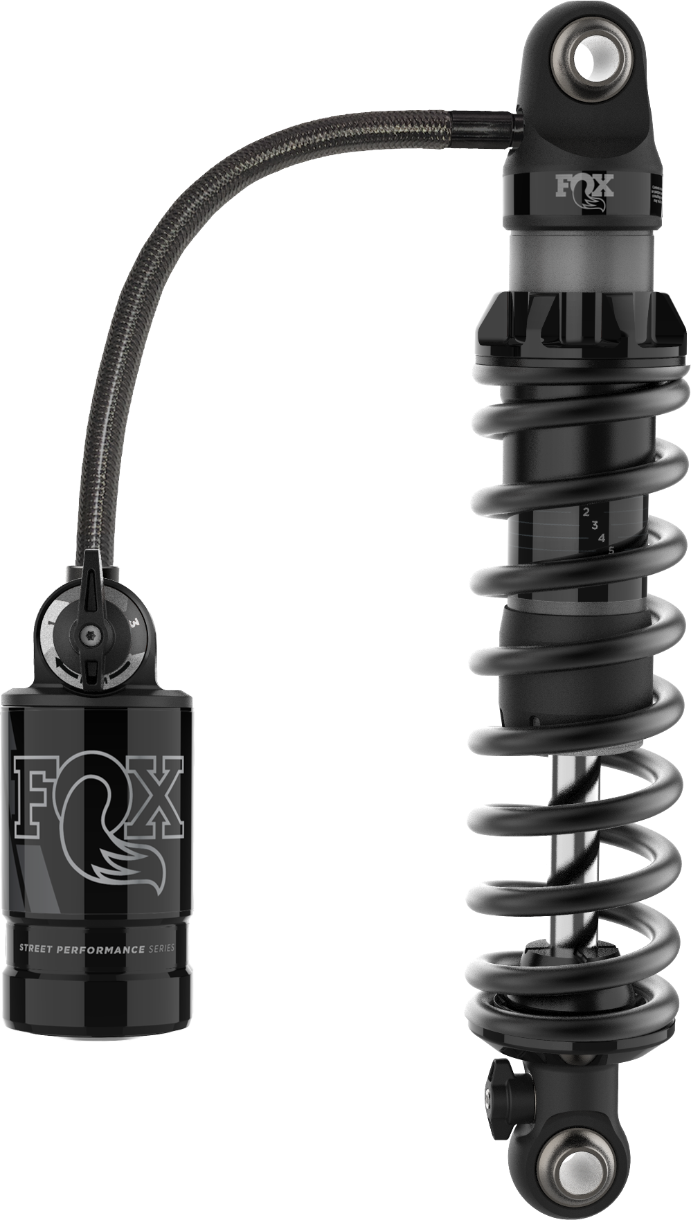 FOX QS3 QSR 14-Inch Shock with Remote Reservoir for V-Twin Motorcycles