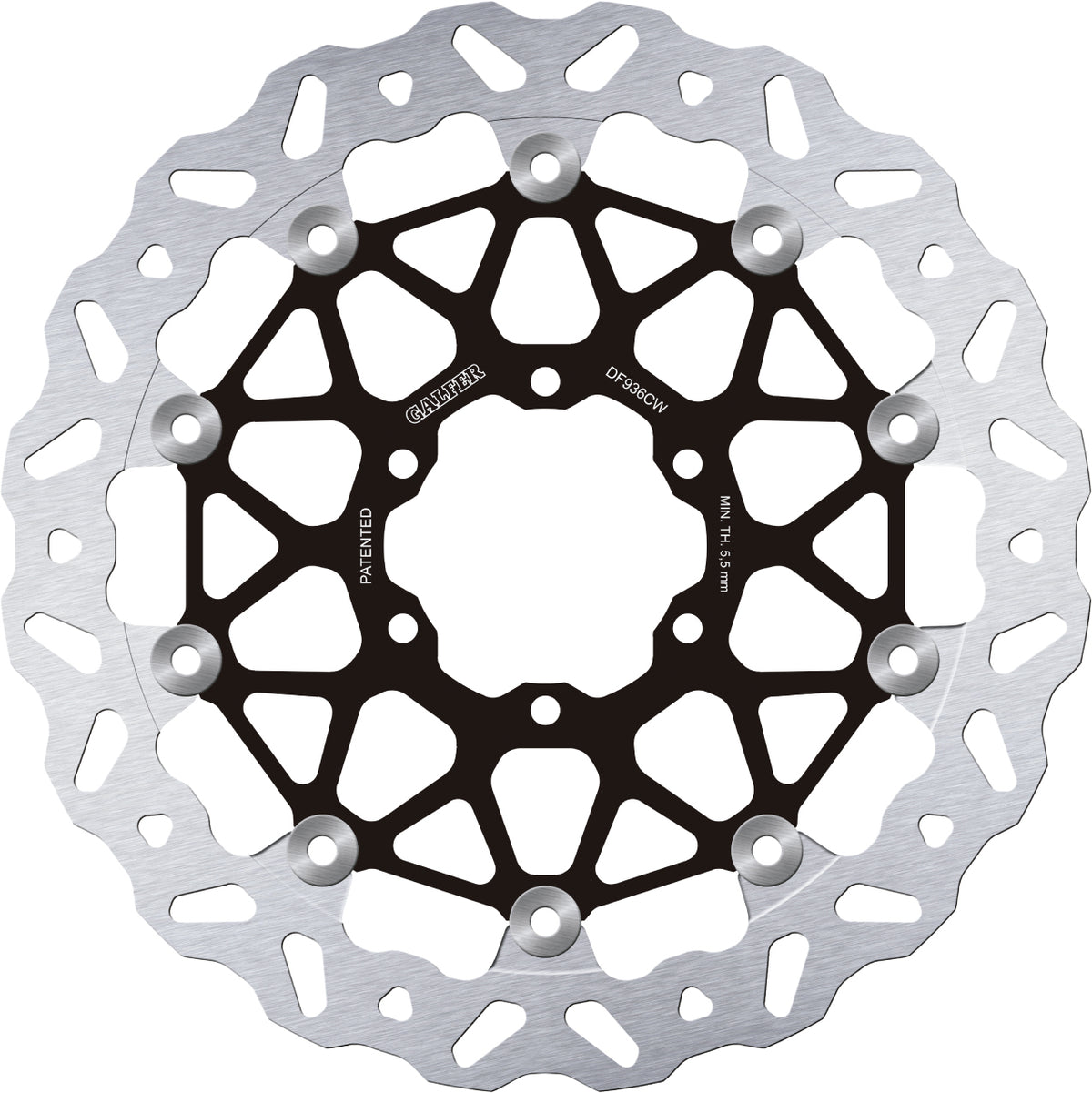 GALFER DF936CW Wave Rotor Front Brake Rotor for Street Bikes