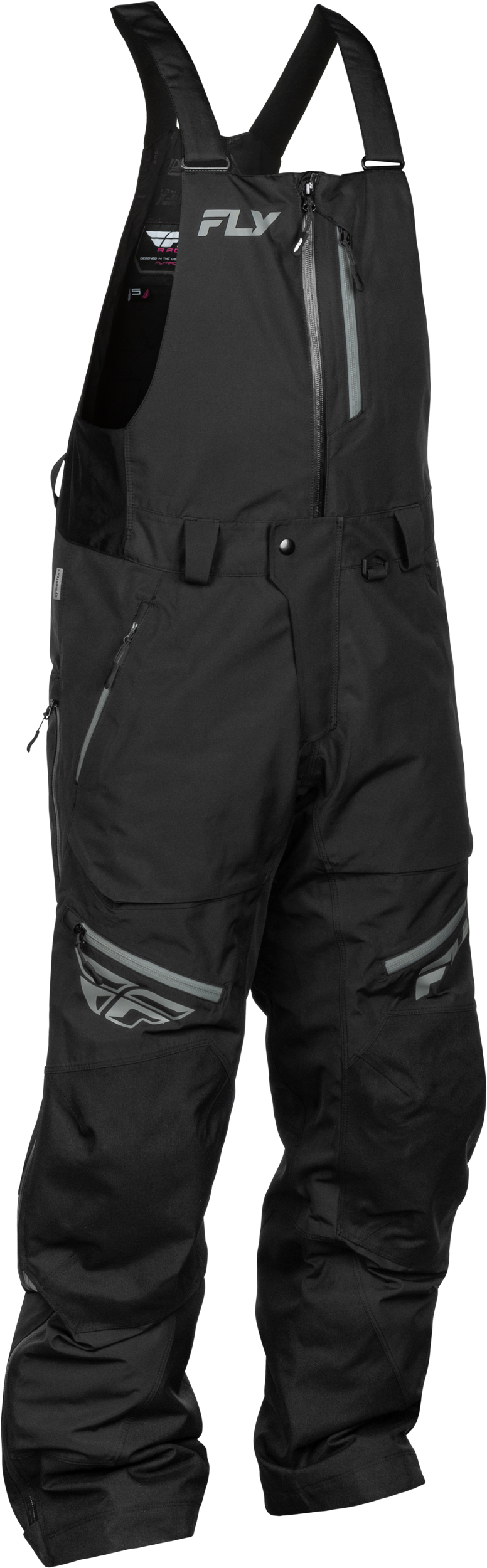 Fly Racing Incline Bib Pants for Men - Black/Grey, Size 2X-Large