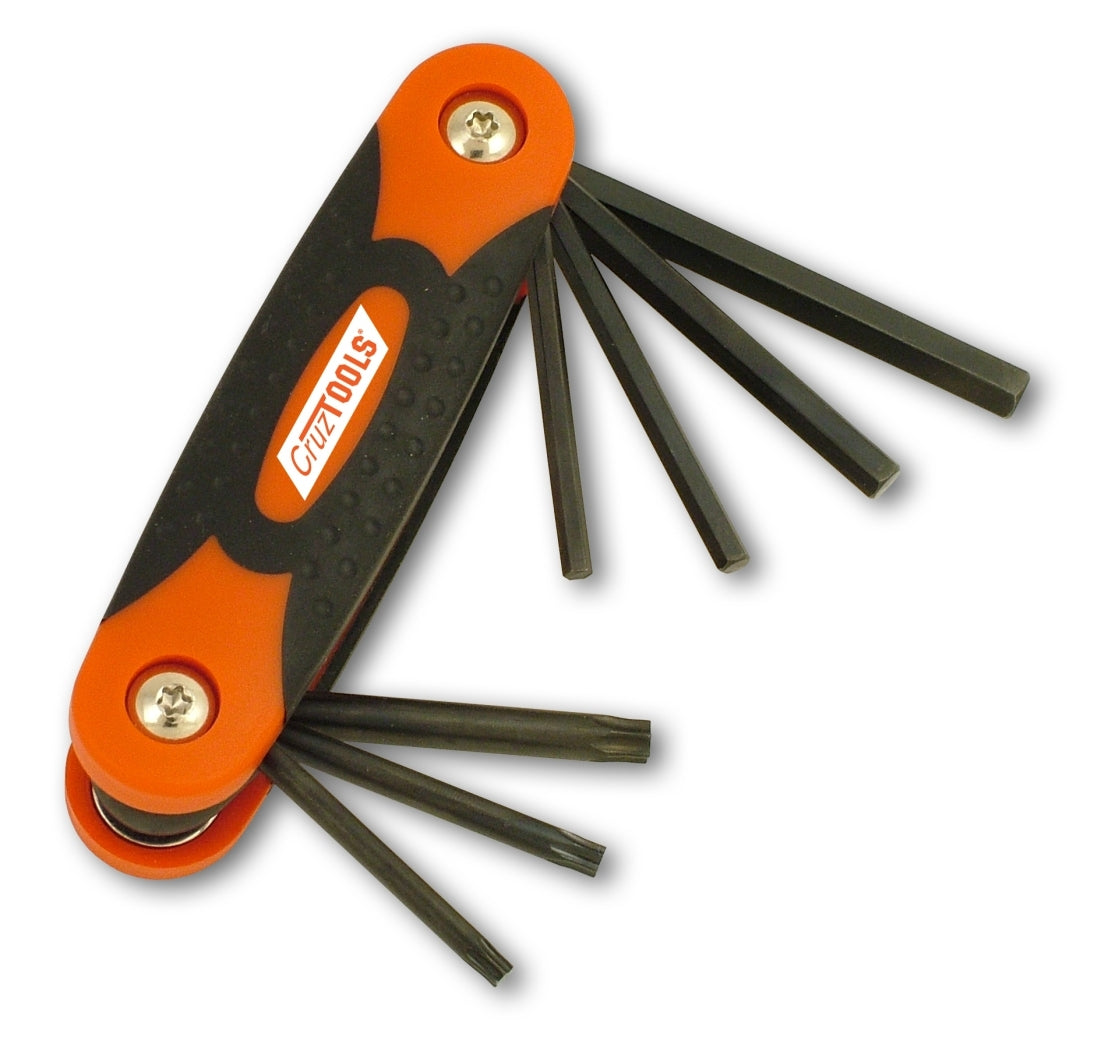 CRUZ TOOLS Folding Hex and Torx Tool Kit for Harley-Davidson FHT1