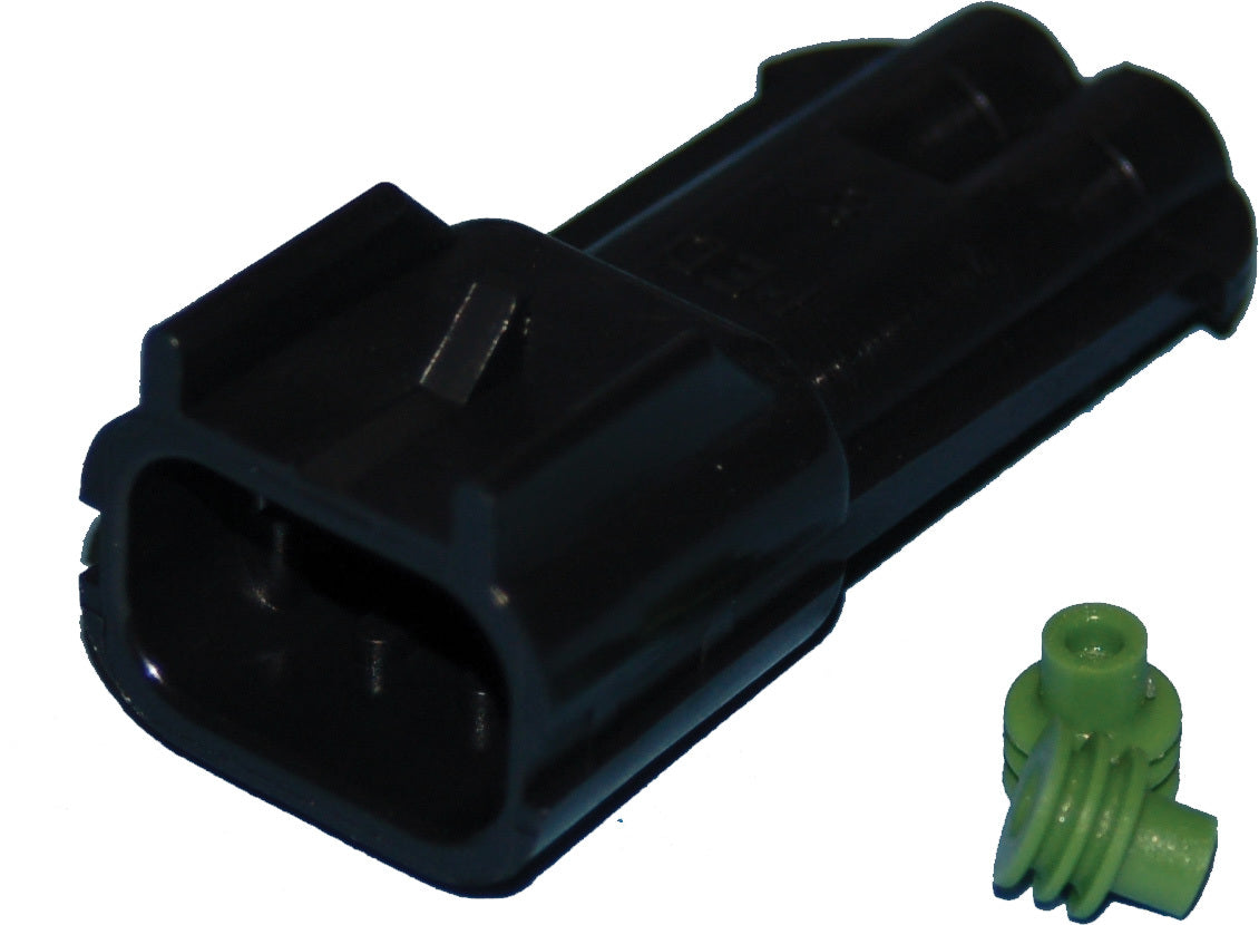 NAMZ CUSTOM CYCLE NDP-38062 Delphi Packard Weatherpack 2 Wire Male Connector