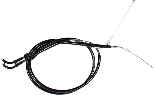 MOTION PRO Black Vinyl Throttle Push-Pull Cable Set for Suzuki DR250SE and DR350S