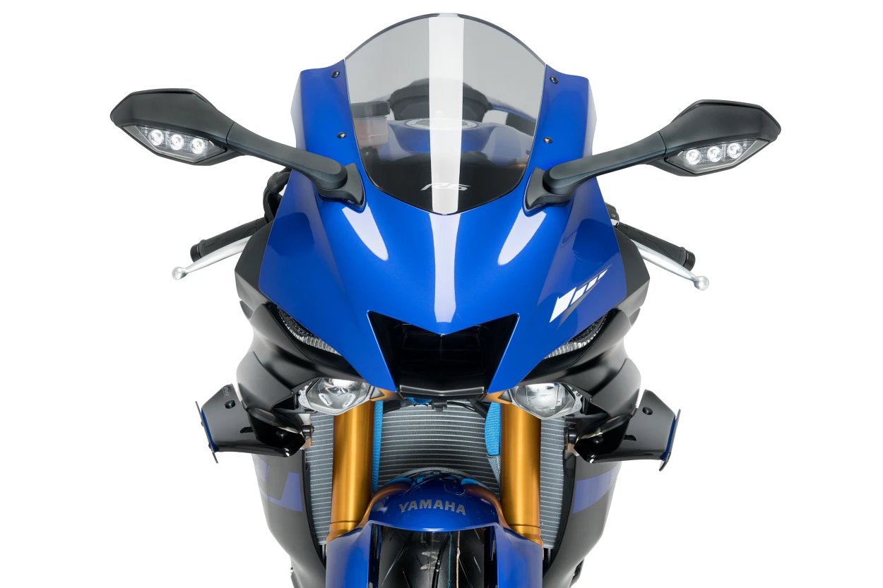 PUIG Sport Side Spoilers Black for Yamaha – Enhances Aerodynamics and Racing Performance