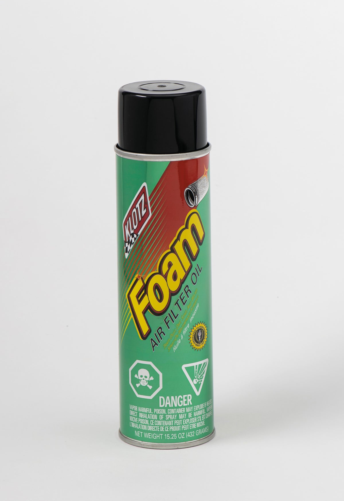 KLOTZ Foam Filter Oil 15.25 oz Aerosol for Superior Engine Protection