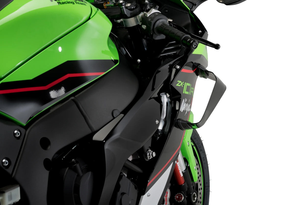 PUIG Race Side Spoilers Black for Kawasaki - Part 20543N