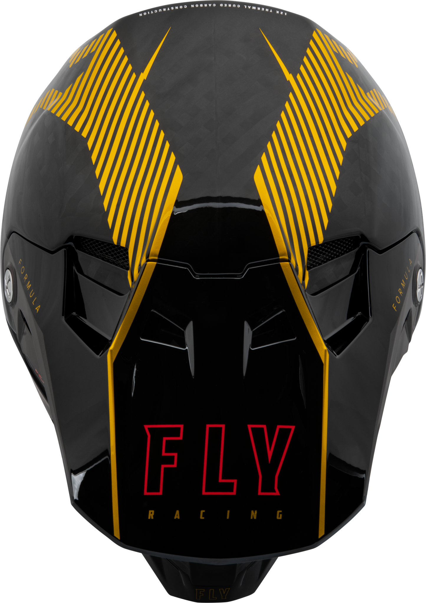 Fly Racing Youth Formula Carbon Tracer Helmet Gold/Black YL – Off-Road Youth Helmet with Advanced Impact Protection