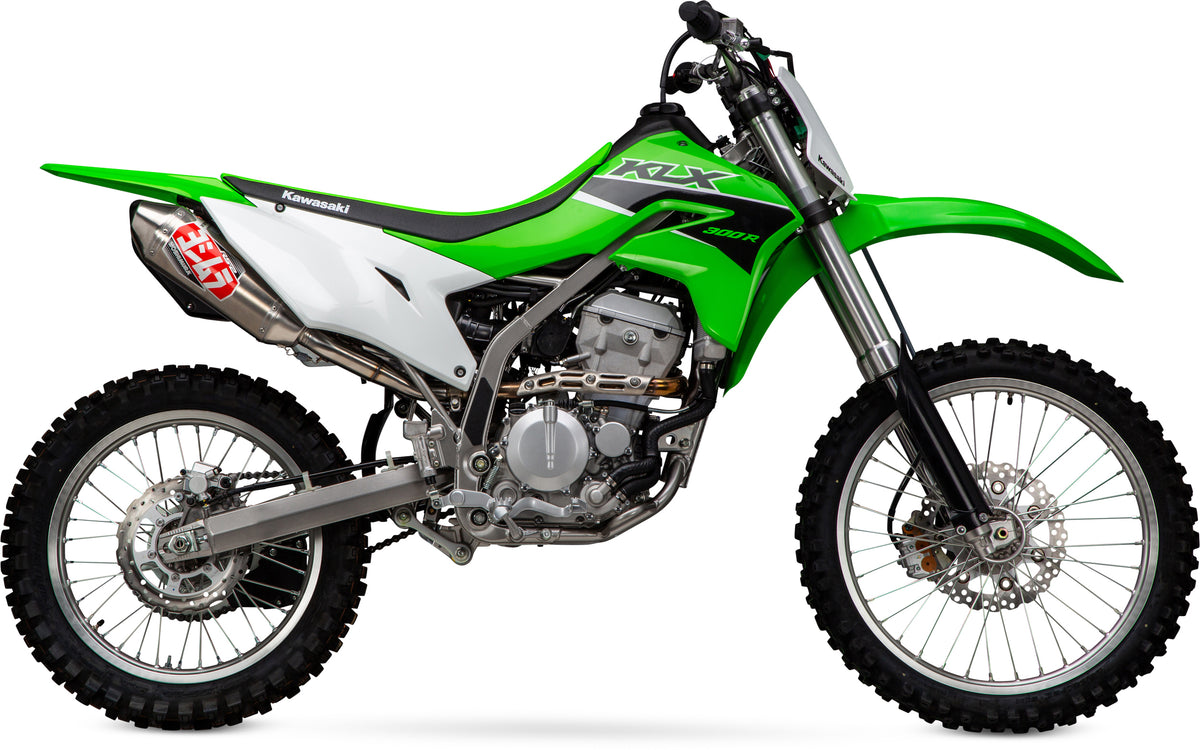 Yoshimura RS-2 Slip-On Exhaust with Spark Arrestor for Kawasaki KLX300R (2020-2024) - Part Number 243002C350