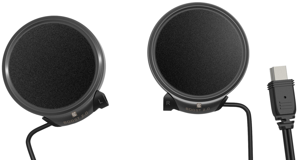 UCLEAR AMP GO2 Bluetooth Helmet Audio System with Dual Intercom and Customizable Sound