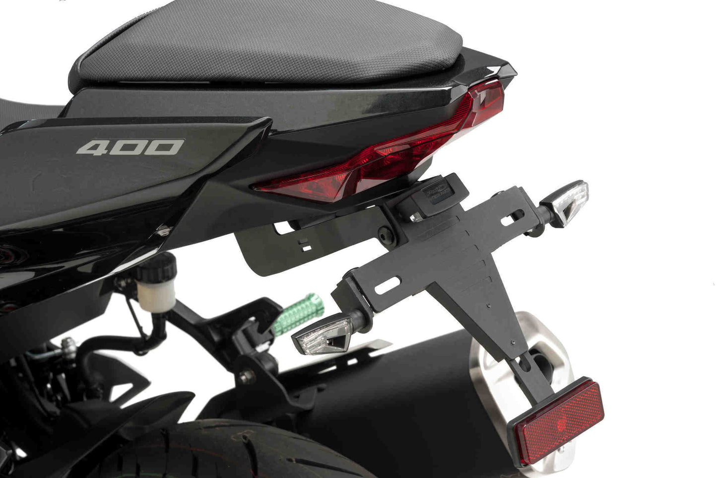 PUIG Fender Eliminator Kit in Black for Kawasaki Ninja 400 and Z400 ABS