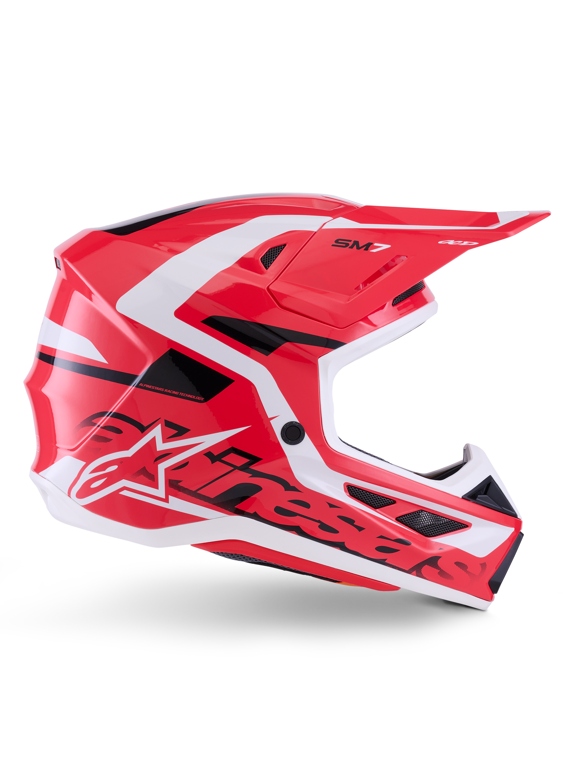 Alpinestars SM7 Deed Off-Road Helmet - X-Large Red/Black/White Gloss