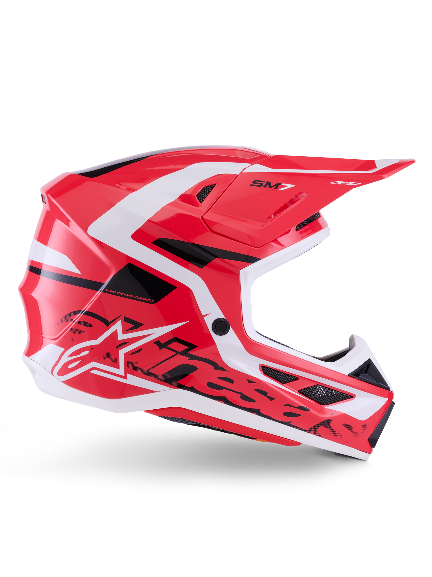 Alpinestars SM7 Deed Helmet Large Red/Black/White Gloss - Offroad Helmets