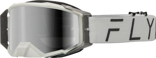 Fly Racing Zone Pro Offroad Goggles with Mirror/Smoke Lens – Grey