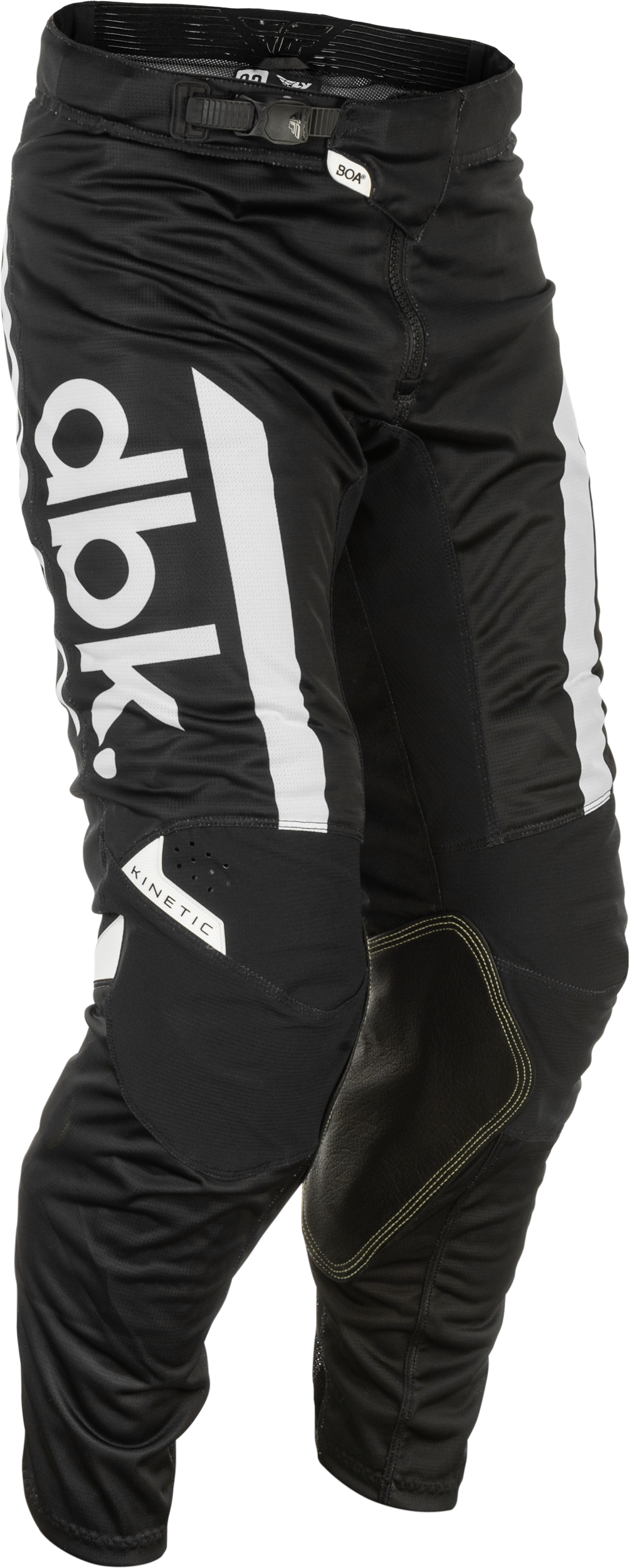 Fly Racing Kinetic Mesh Dbk Pants Black/White US 40 – Offroad Motorcycle Pants with BOA Fit System