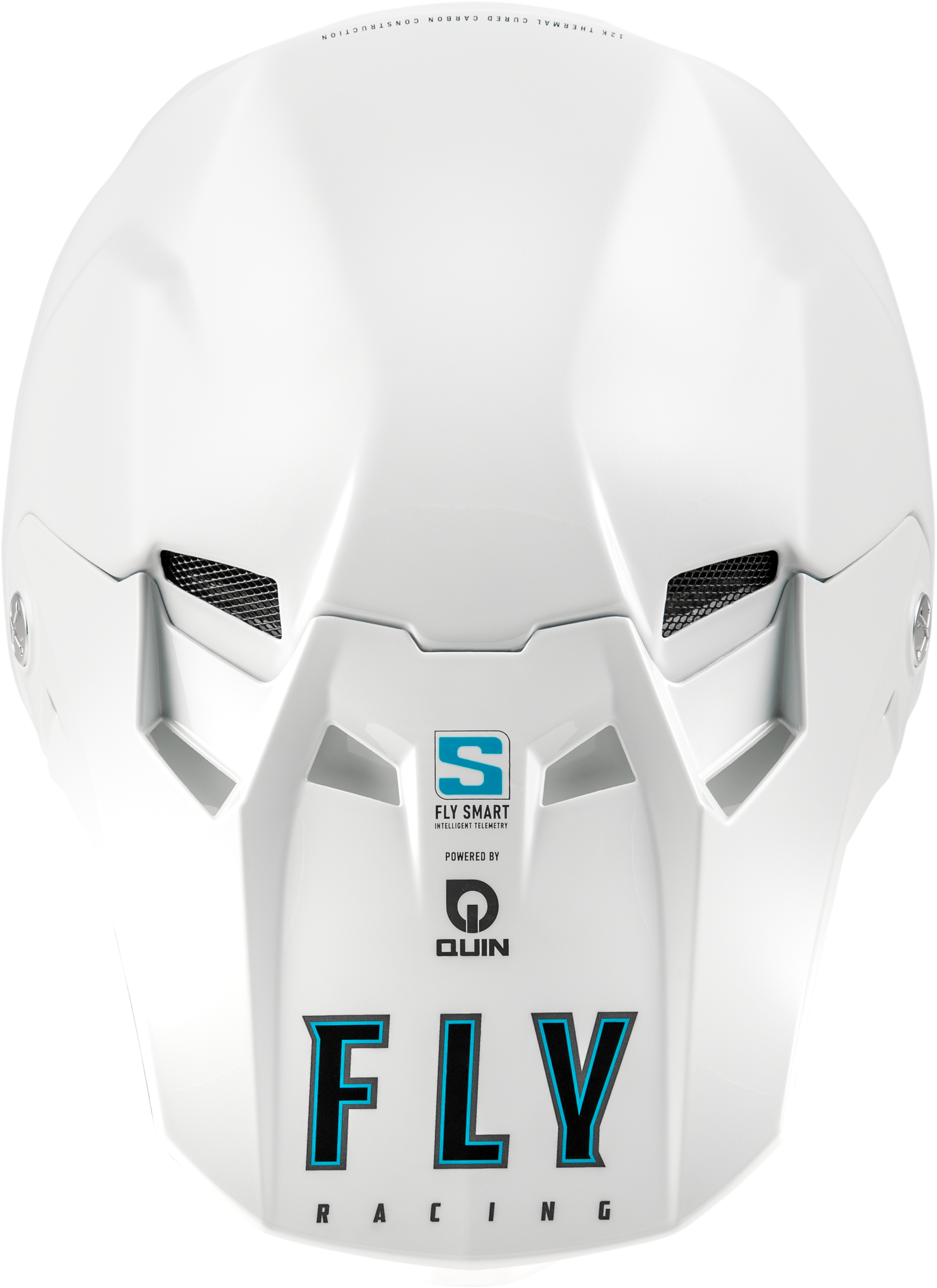 Fly Racing Formula S Carbon Solid Helmet White X-Small – Offroad Full-Face Helmet with Crash Detection and Bluetooth Connectivity