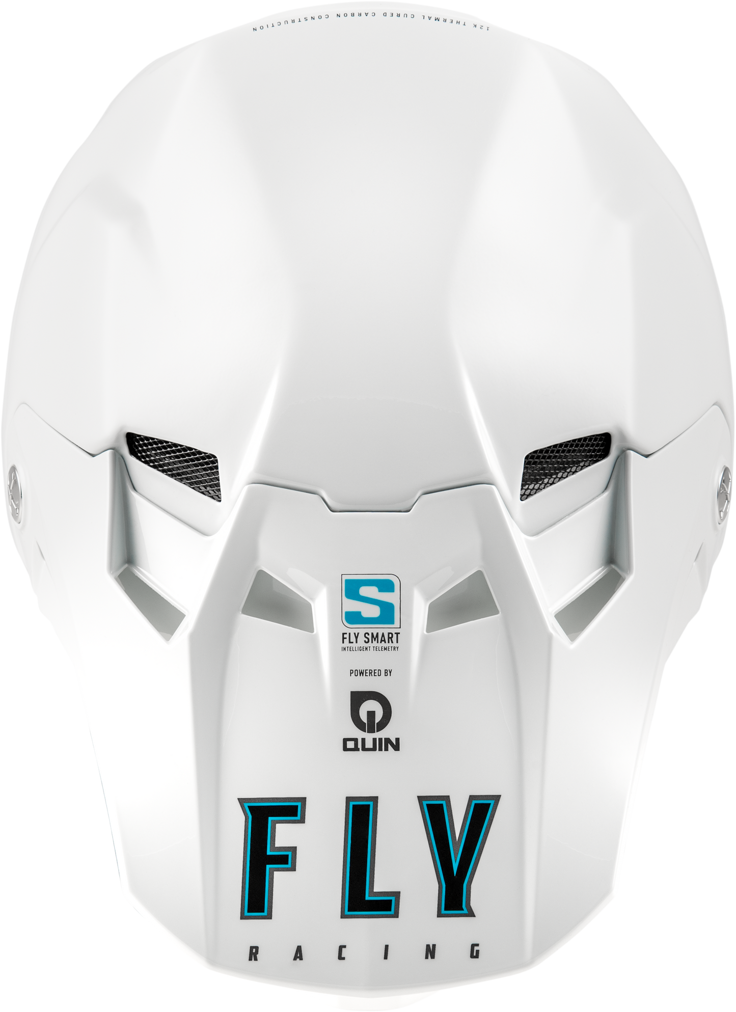 Fly Racing Formula S Carbon Solid Helmet White X-Large – Offroad Full-Face Helmet with Advanced Safety and Connectivity Features