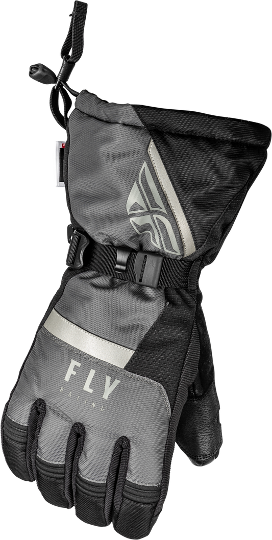 Fly Racing Cascade Gloves Small Black and Grey for Snow and Cold Weather